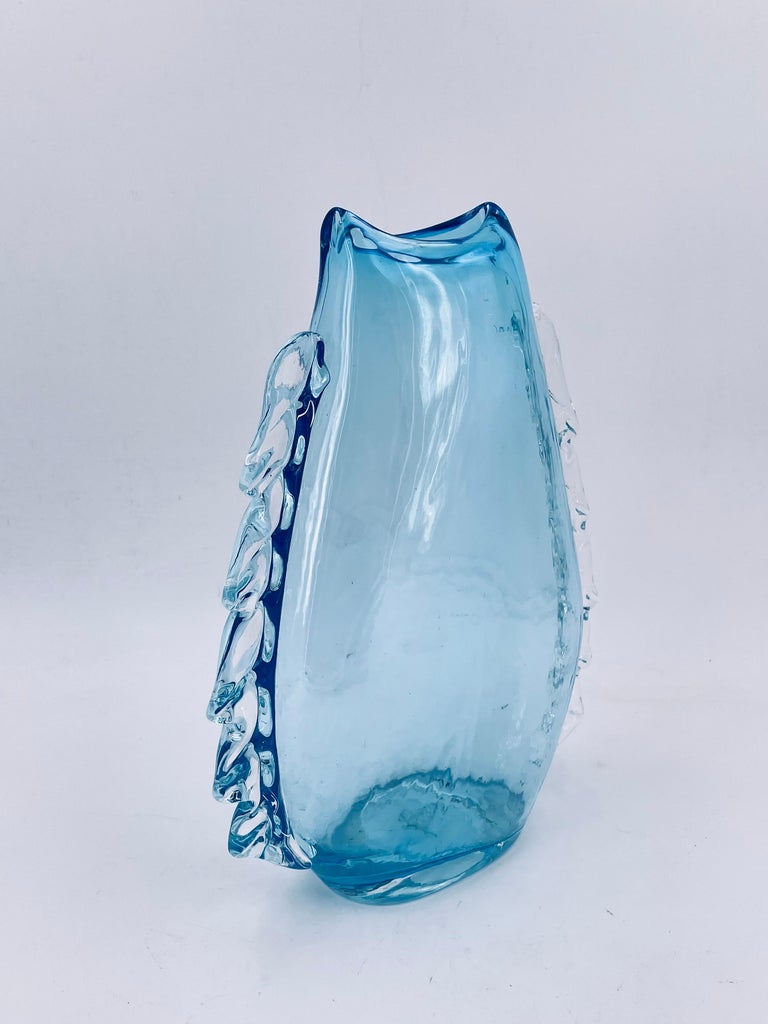 Beautiful abstract glass vase by Blenko, circa 1970's no chips or cracks.