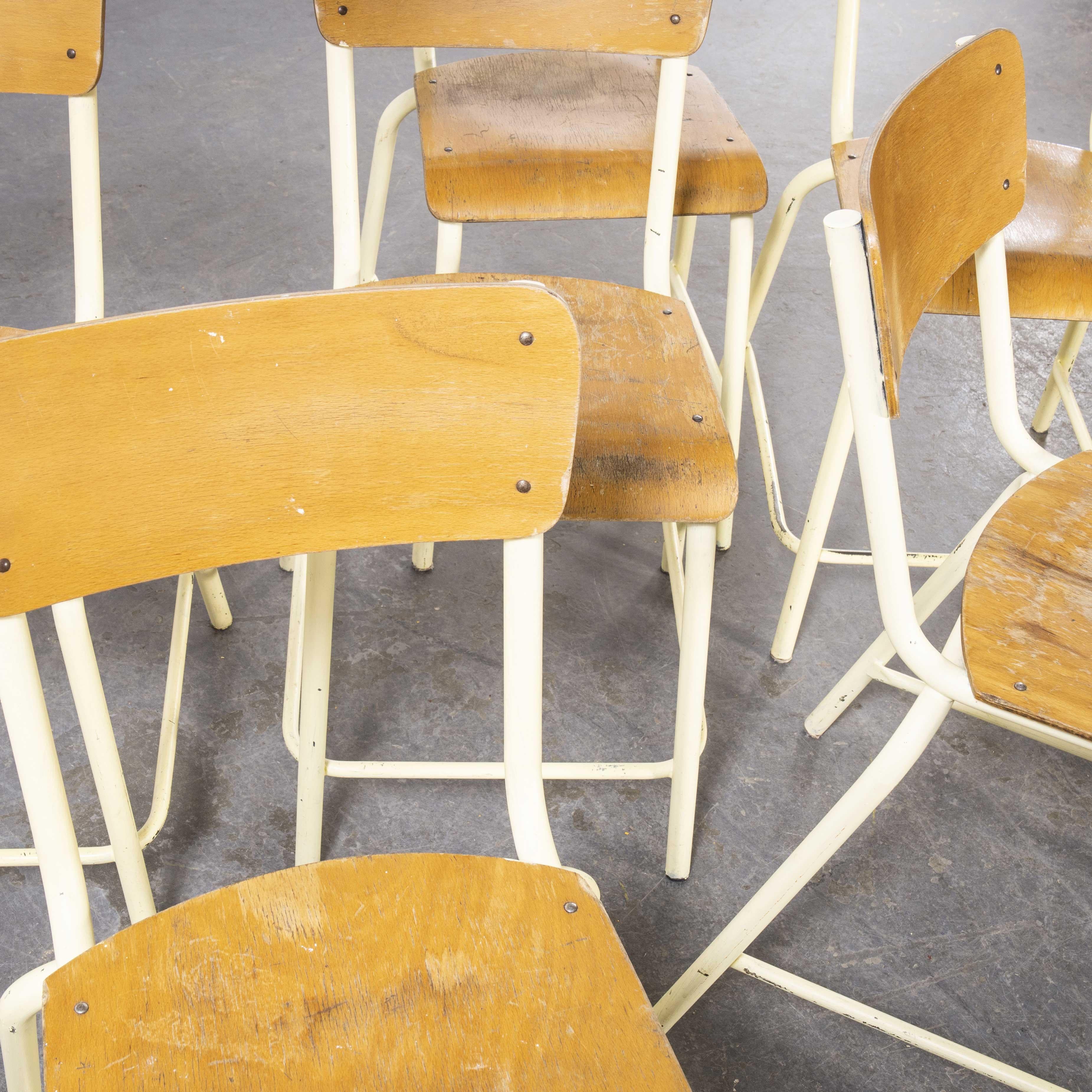 1970's Mullca High Laboratory Yellow Dining Chairs, Bar Stools, Set of Six 1