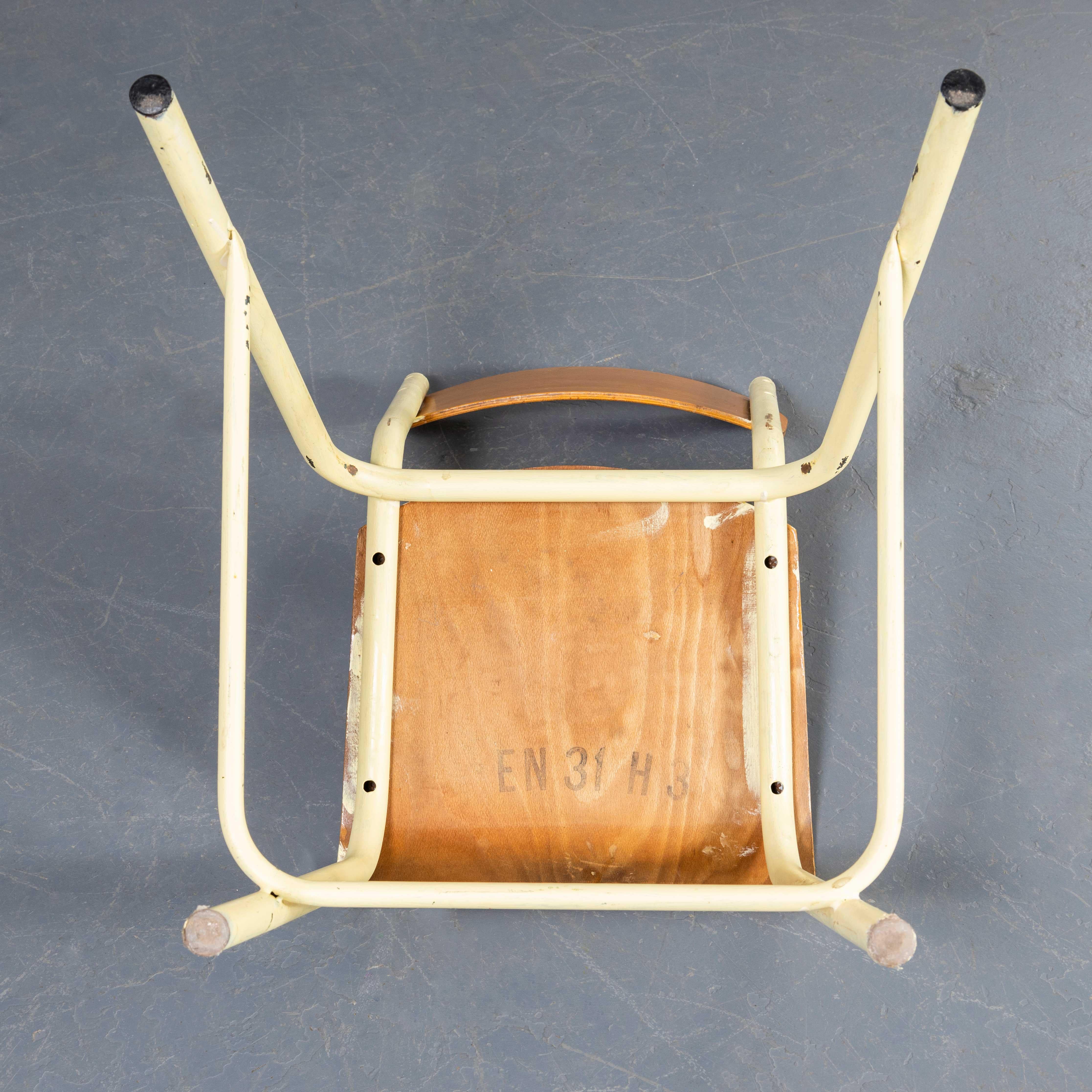 1970's Mullca High Laboratory Yellow Dining Chairs - Bar Stools - Set Of Three 6