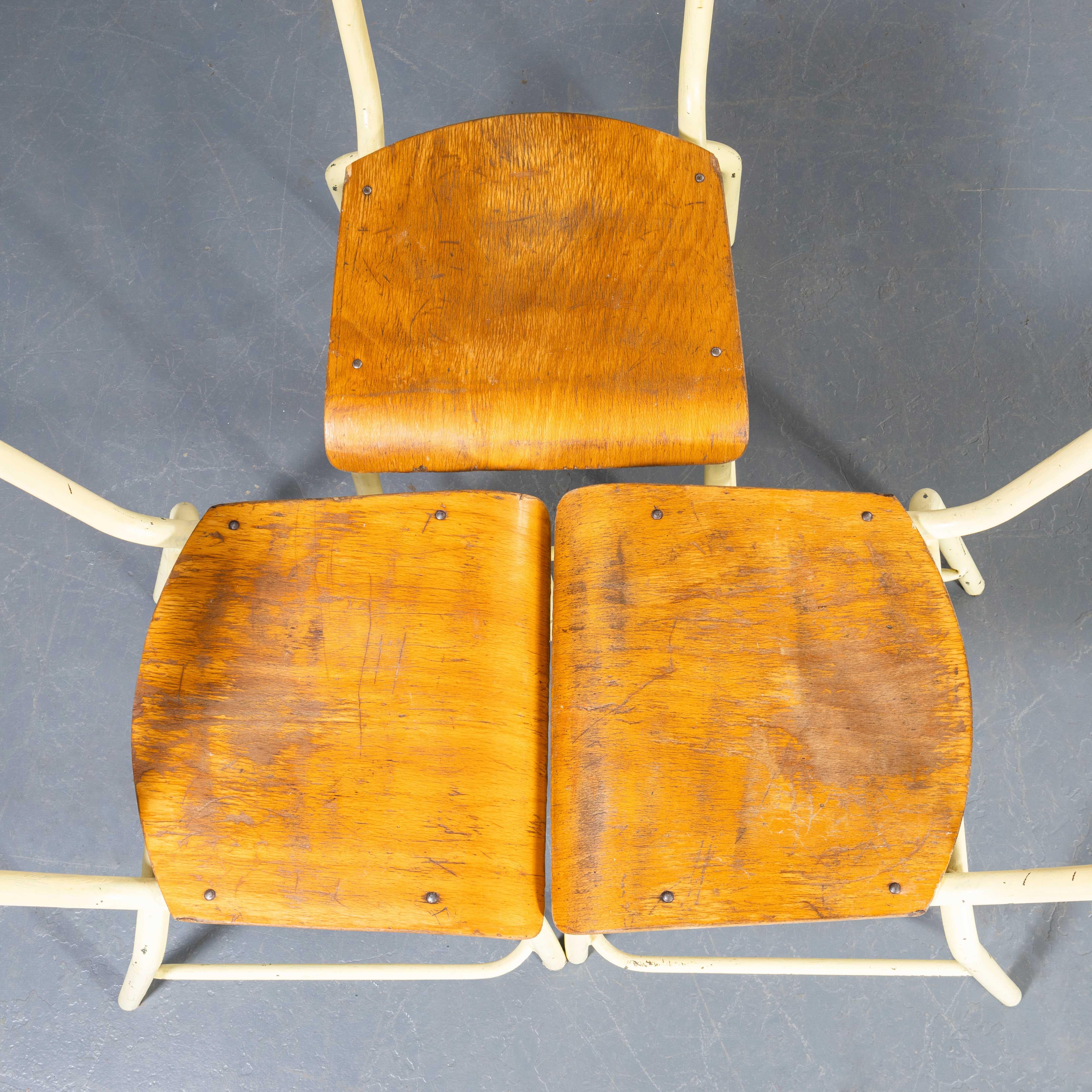 1970's Mullca High Laboratory Yellow Dining Chairs - Bar Stools - Set Of Three In Good Condition In Hook, Hampshire