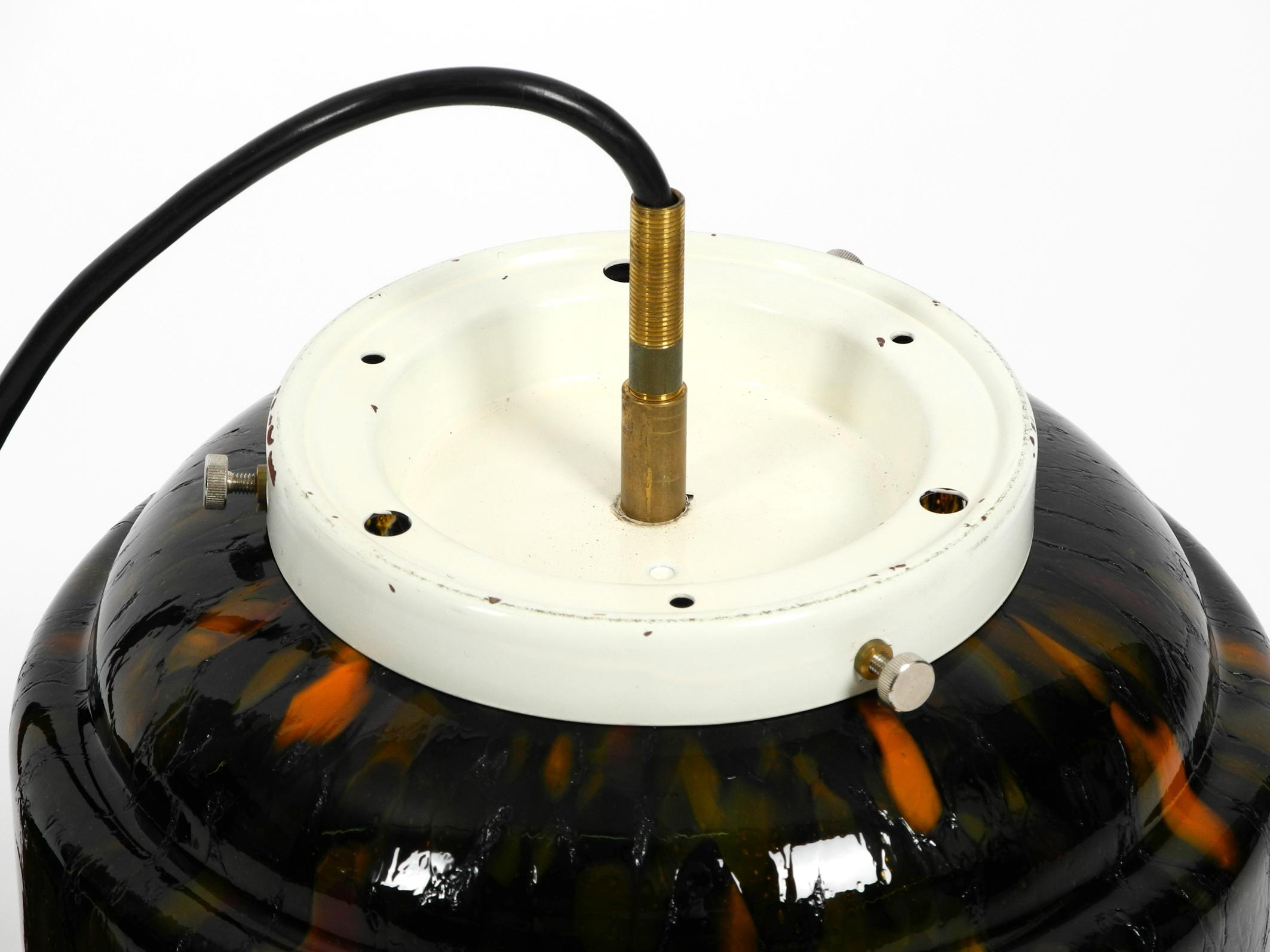 1970s Multi-Color Coated Putzler Glass Pendant Lamp in Space Age Design For Sale 7