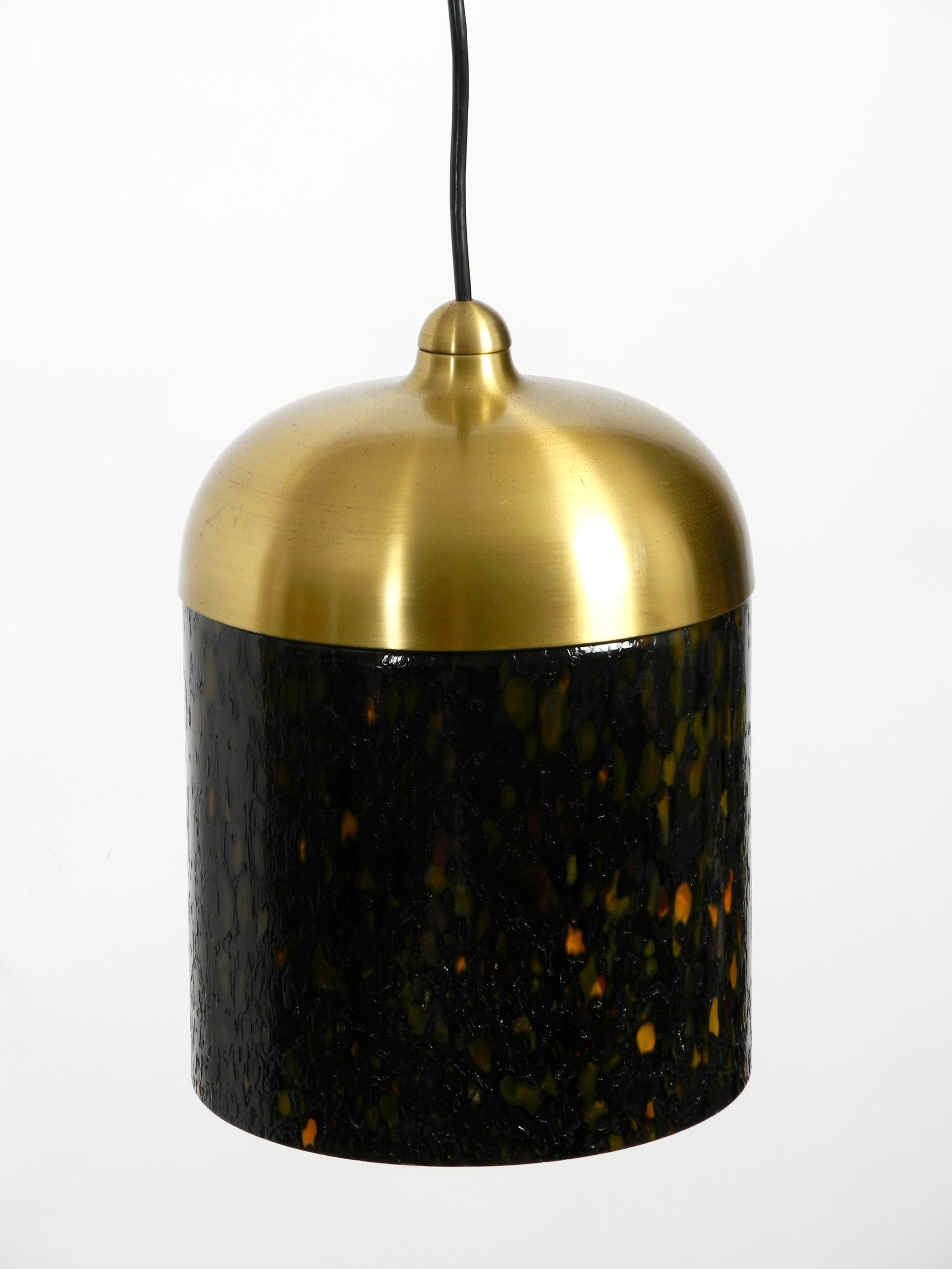 Ère spatiale Lampe à suspension en verre putzler multicolore des années 1970 au design de l'ère spatiale en vente
