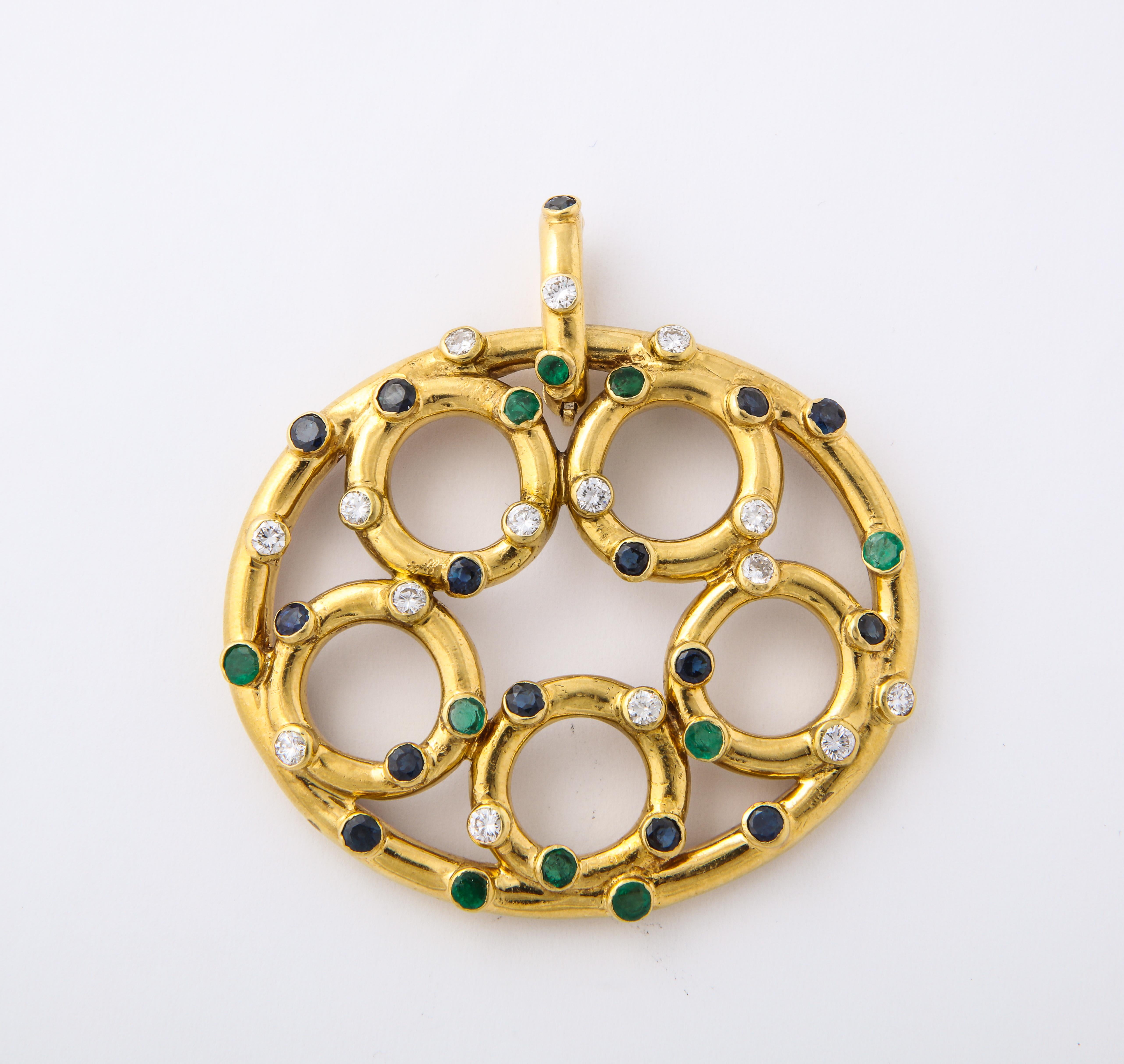  1970's Multi Gem Sautoir Necklace 2