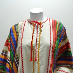 1970er Jahre Mehrfarbig gestreifter Kaftan