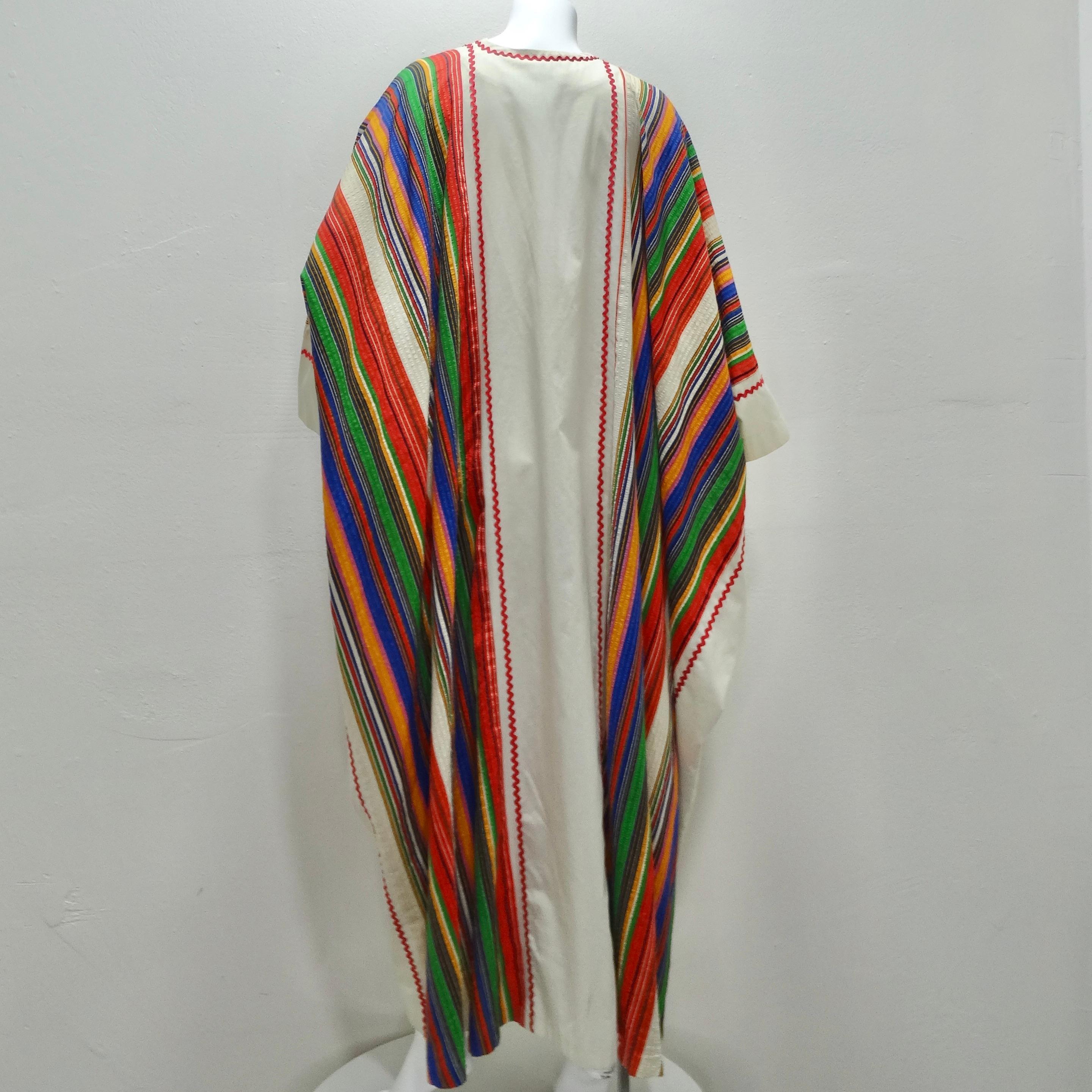 1970s Multicolor Striped Kaftan 3