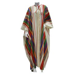 Retro 1970s Multicolor Striped Kaftan
