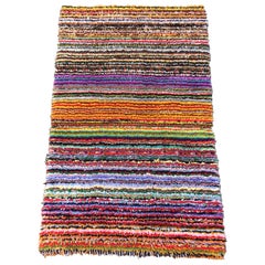 1970s Multicolored Hook Rug