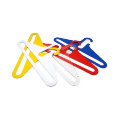 1970s Multicolored Plastic Clothes Hangers, Set of 11