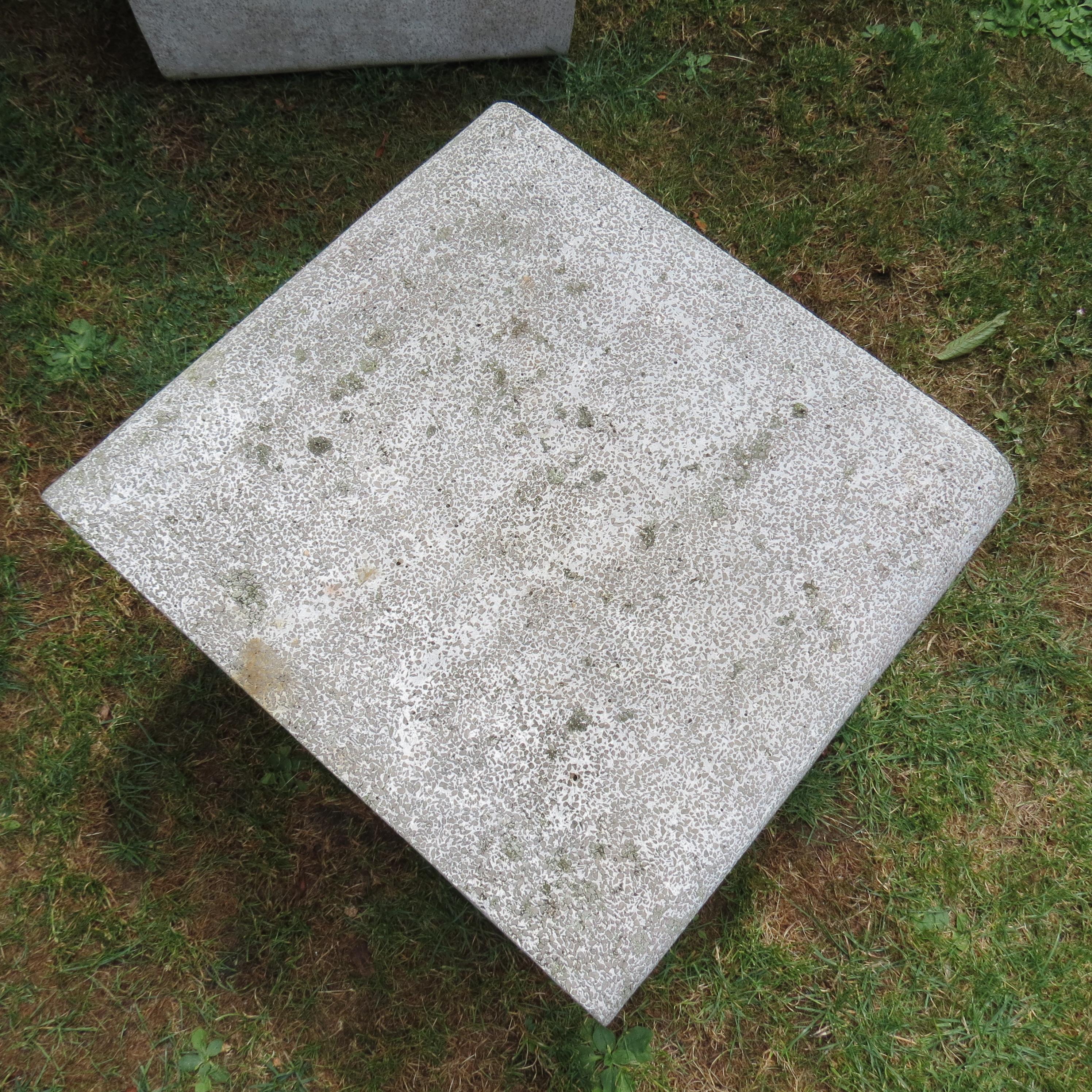 1970s Municipal Brutalist Concrete Garden Loop Chairs and Table Willy Guhl Style For Sale 1