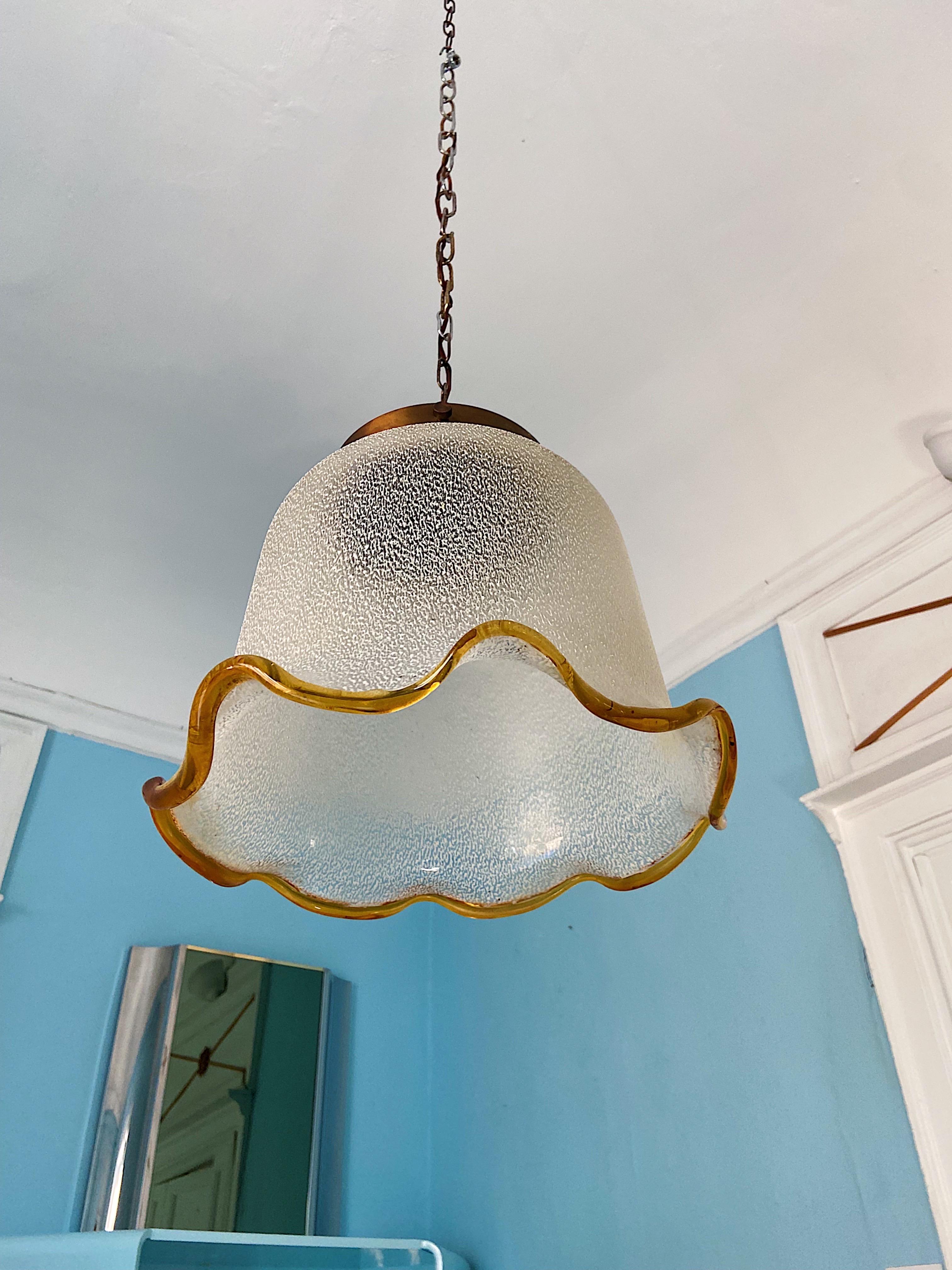 Italian 1970s Murano Ceiling Light My Mazzega, 1970s For Sale