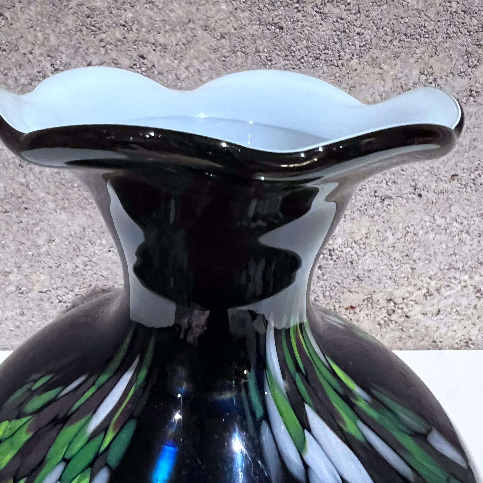 Italian 1970s Murano Confetti Art Glass Vase Italy For Sale