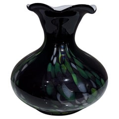 Vintage 1970s Murano Confetti Art Glass Vase Italy