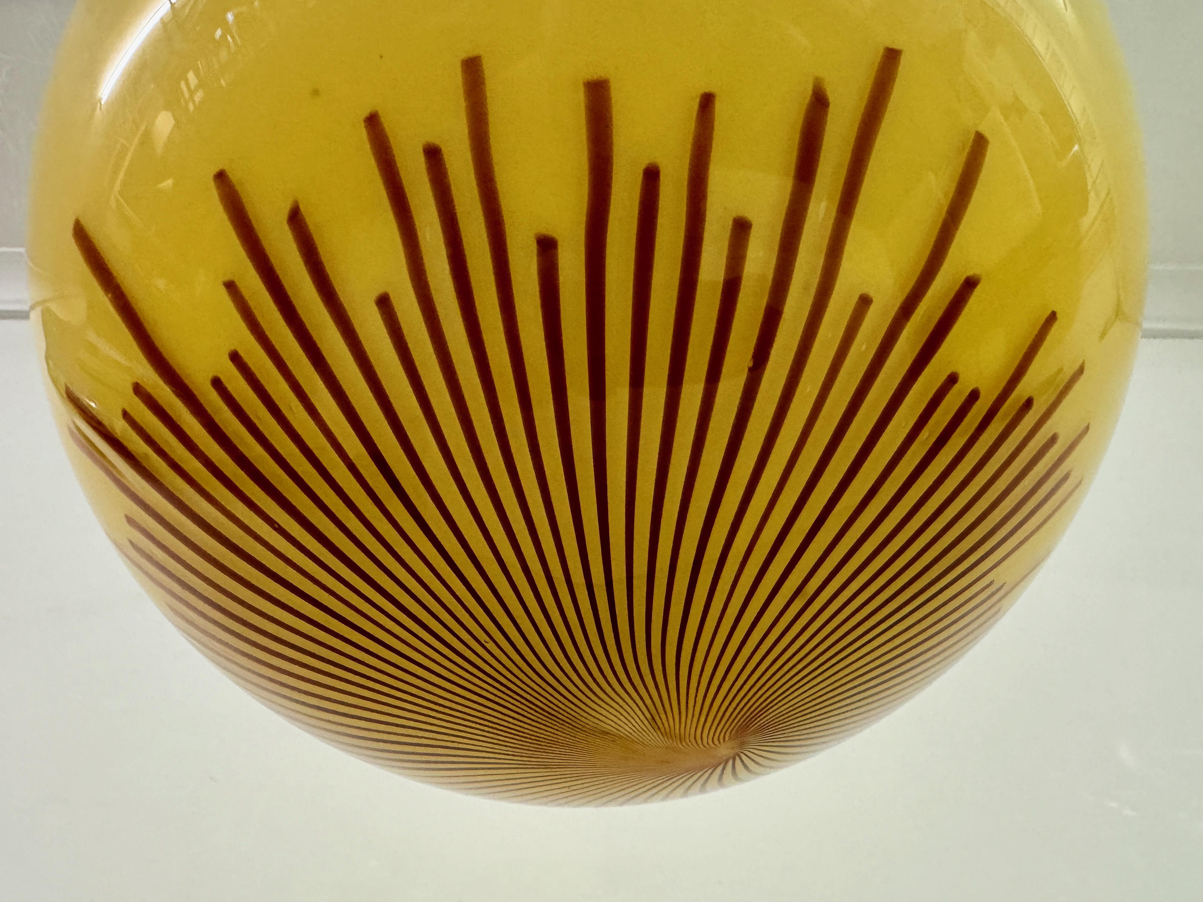 1970s Murano Glass Ball Pendant by La Murrina For Sale 6