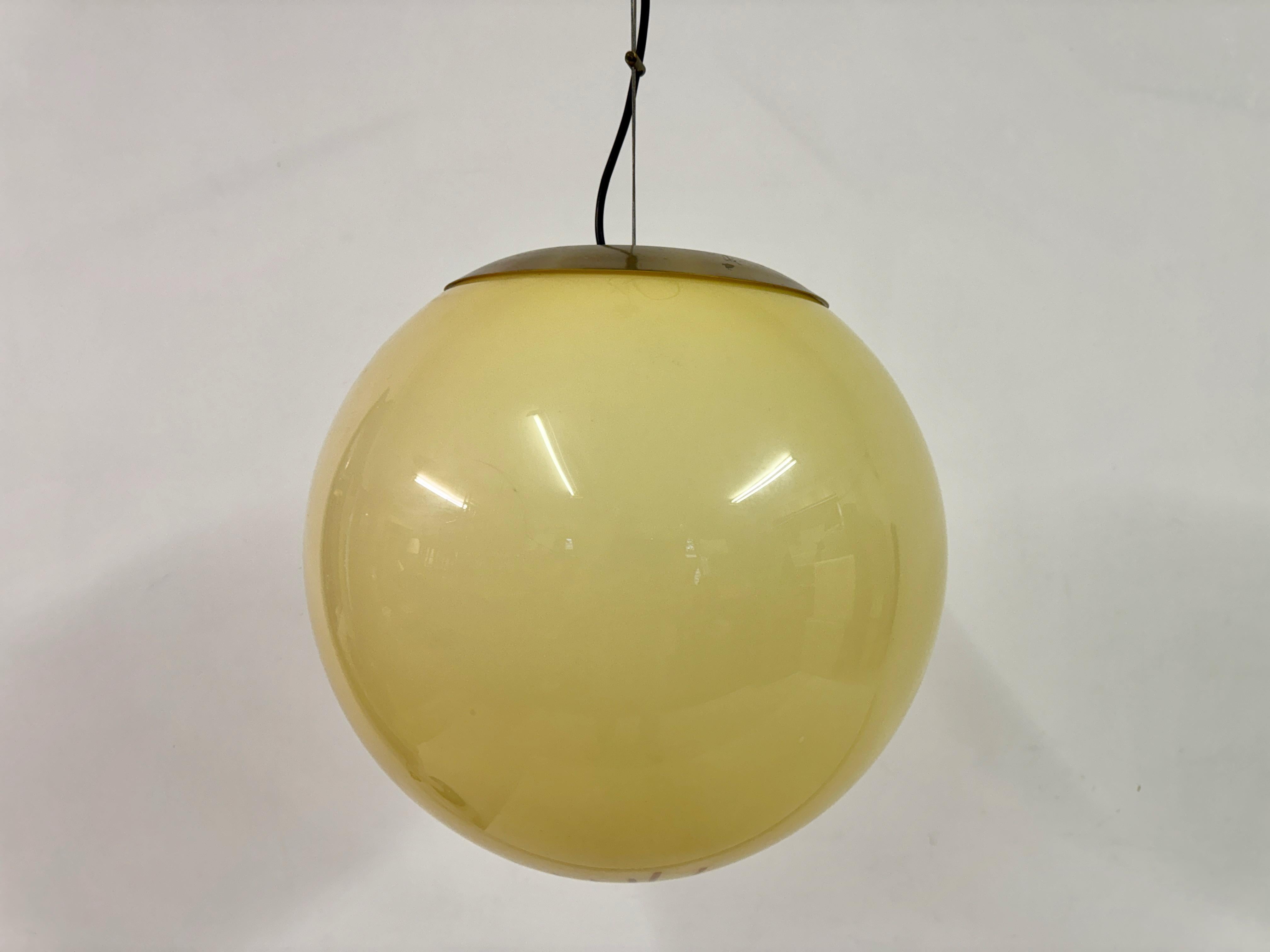 Mid-Century Modern 1970s Murano Glass Ball Pendant by La Murrina For Sale