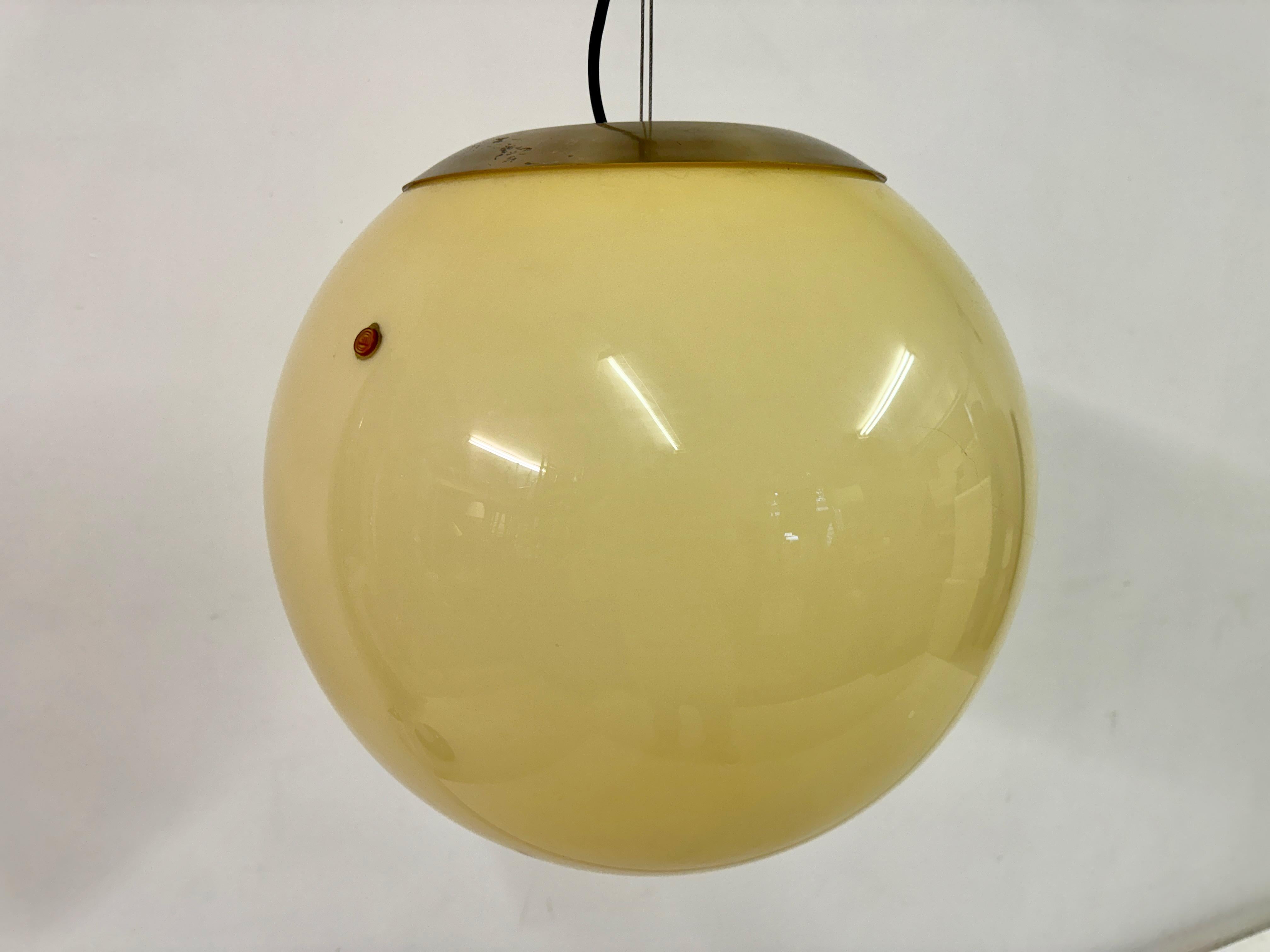 Italian 1970s Murano Glass Ball Pendant by La Murrina For Sale