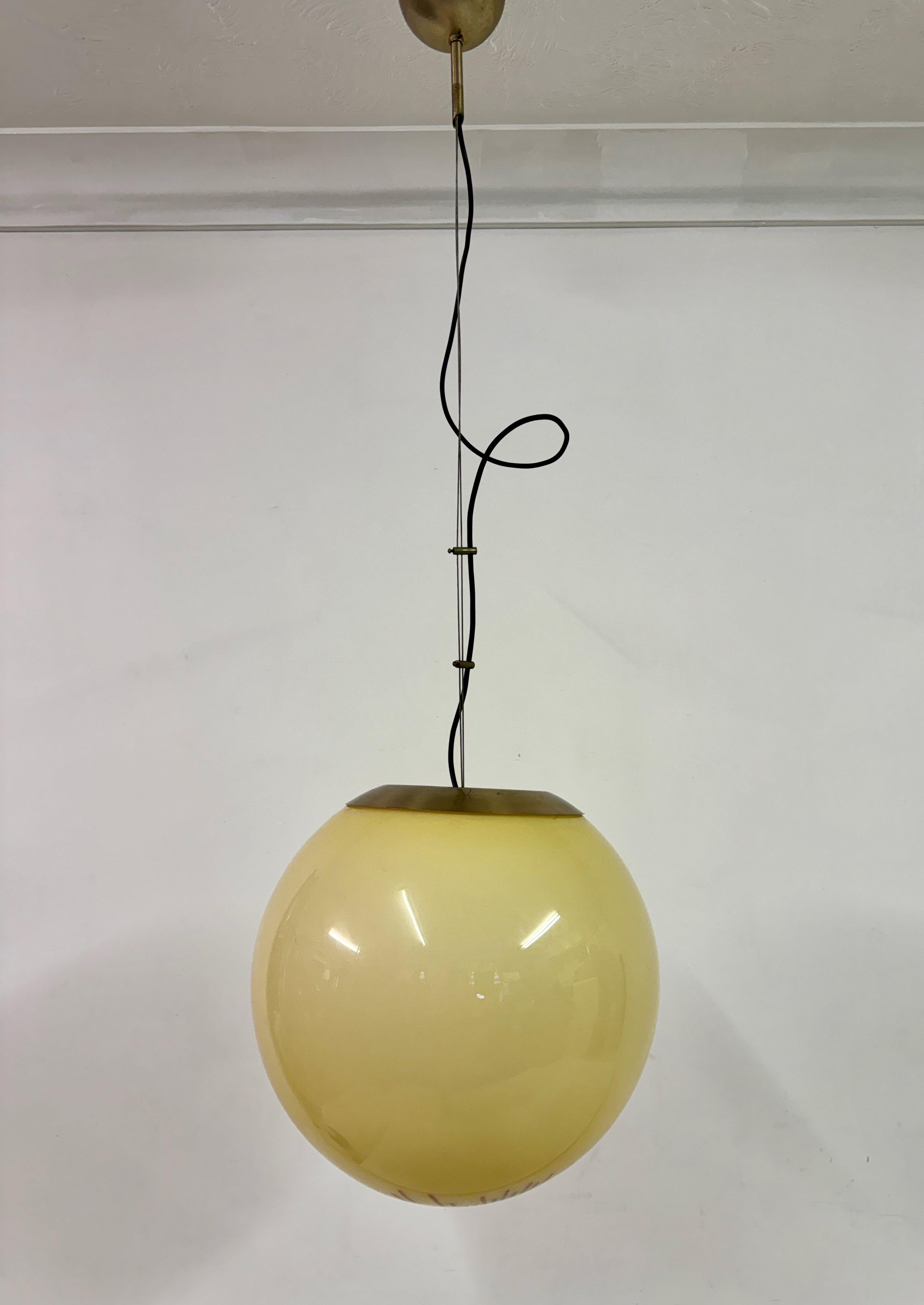 1970s Murano Glass Ball Pendant by La Murrina For Sale 1