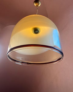 1970s Murano Glass Bell Shaped pendant light by De Majo