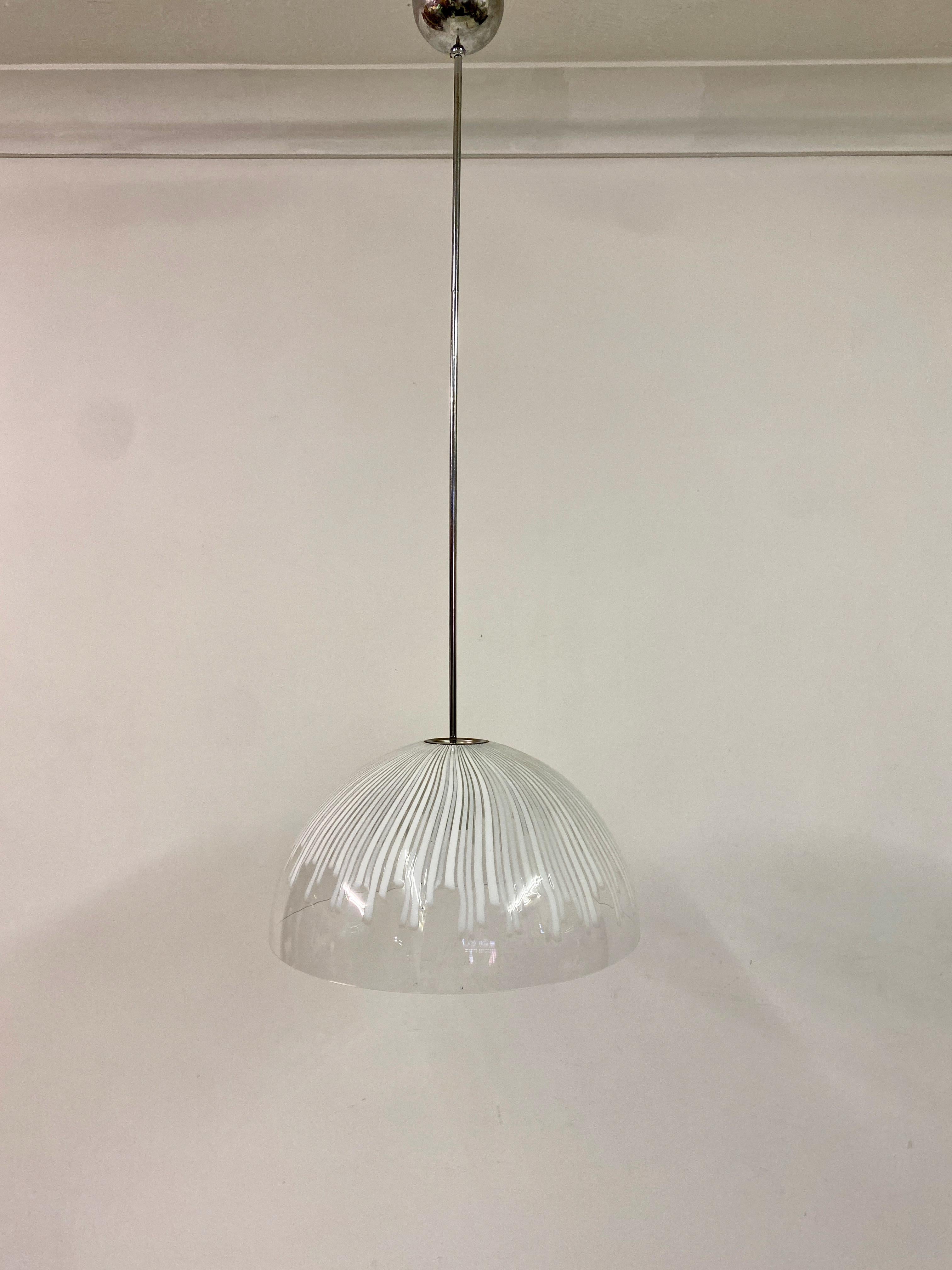 Colgante de techo de cristal de Murano de 1970 Moderno de mediados de siglo en venta