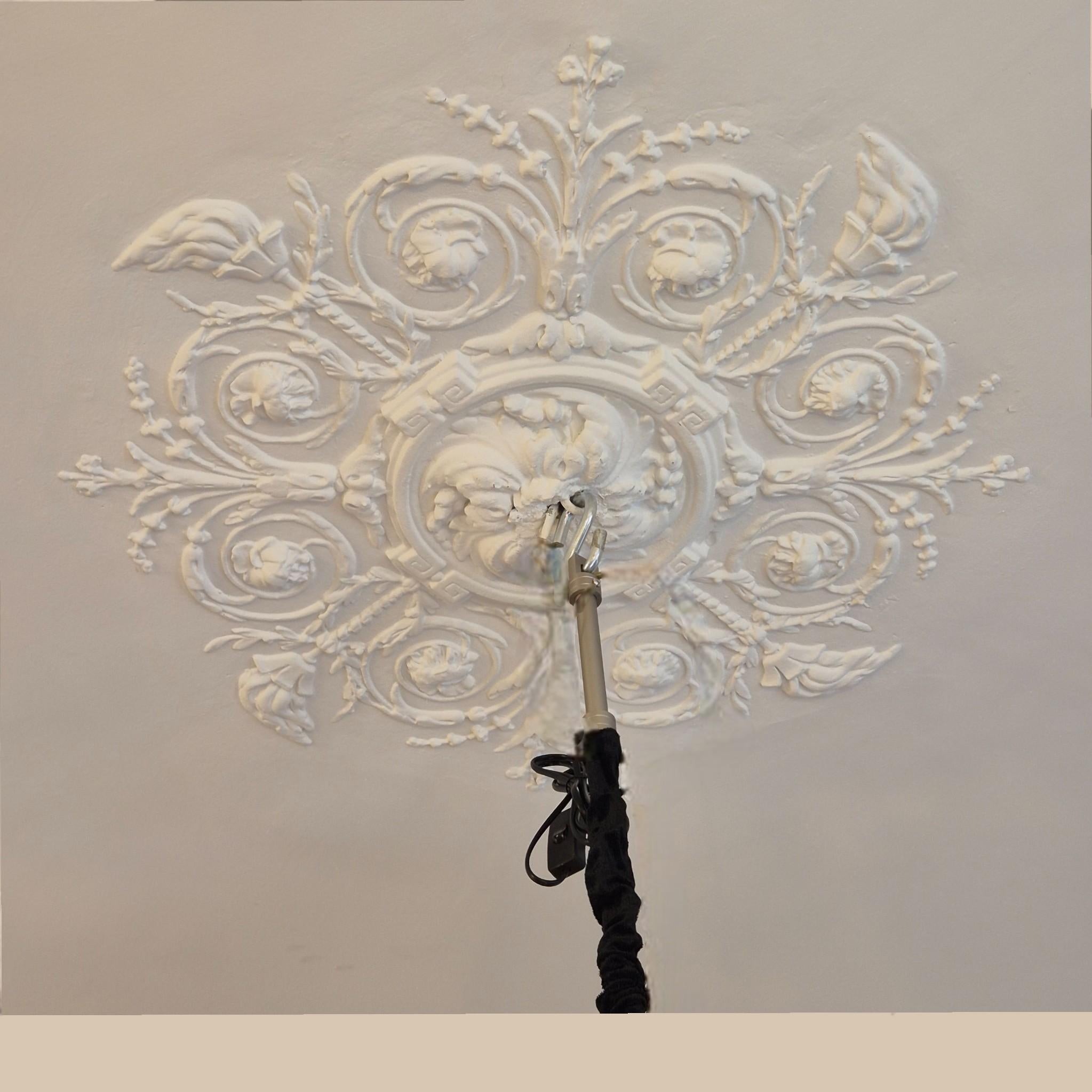 Lámpara de cristal de Murano de los años setenta con pantallas anaranjadas polilobuladas tubos, Italia en venta 7