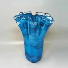 1970s Murano Glass Fazzoletto Vase by Dogi, Handcrafted, Sculptural Design