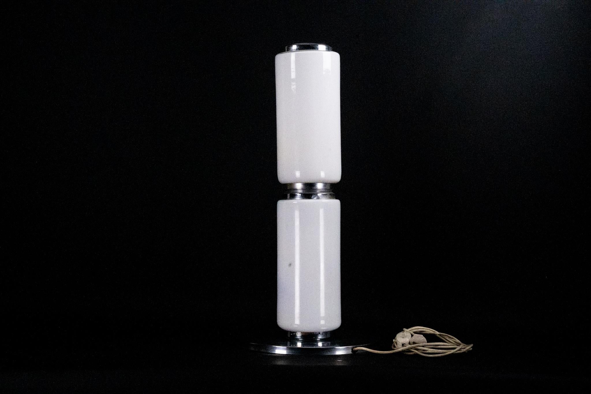1970s Murano Glass Floor Lamp, Chrome Structure, Made in Italy For Sale 5