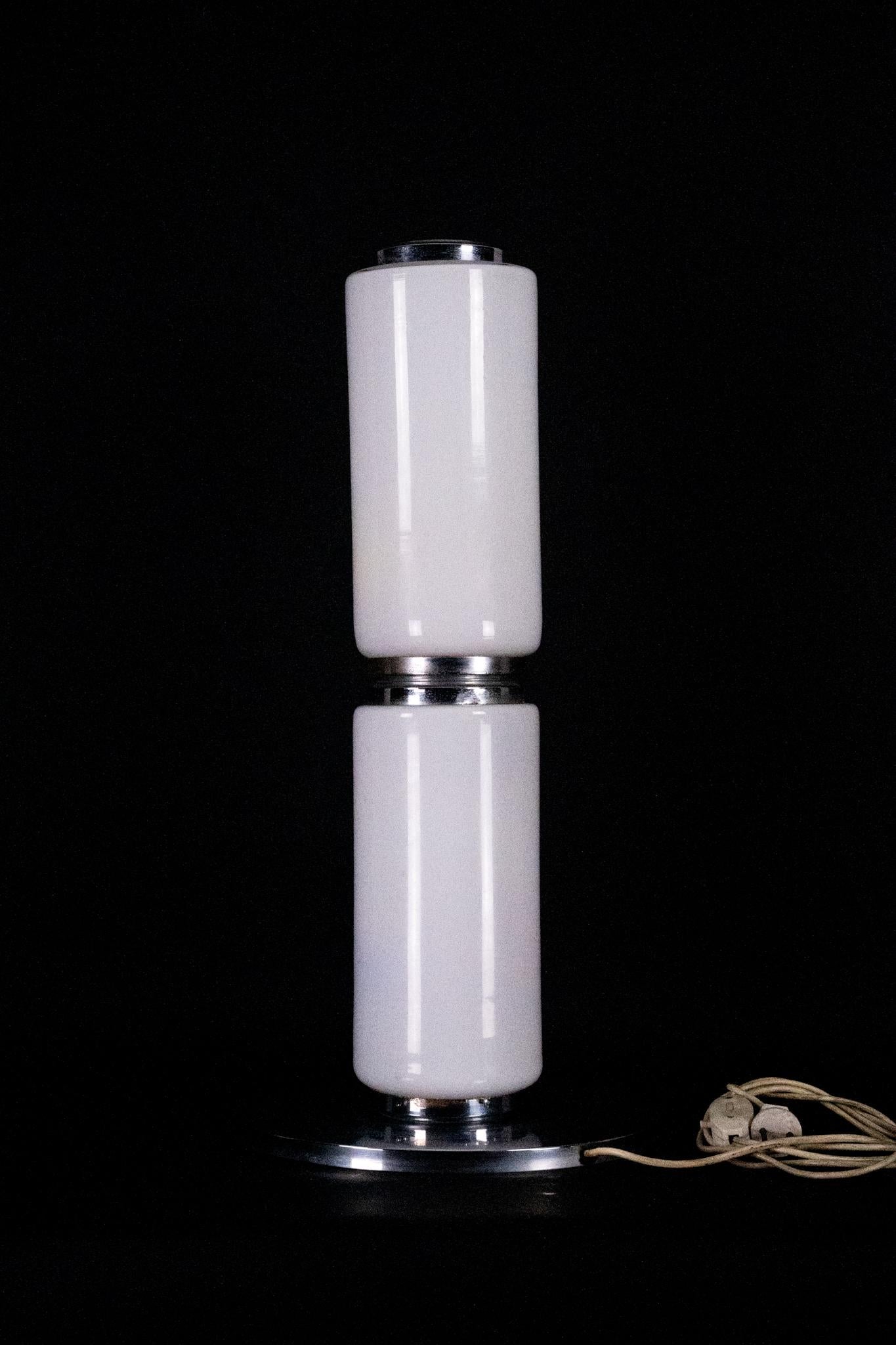 Space Age 1970s Murano Glass Floor Lamp, Chrome Structure, Made in Italy For Sale