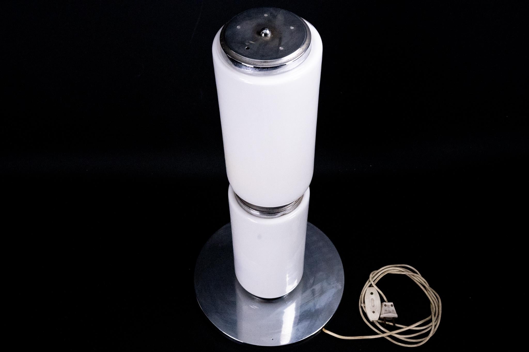20th Century 1970s Murano Glass Floor Lamp, Chrome Structure, Made in Italy For Sale