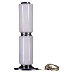 1970s Murano Glass Floor Lamp, Chrome Structure, Made in Italy