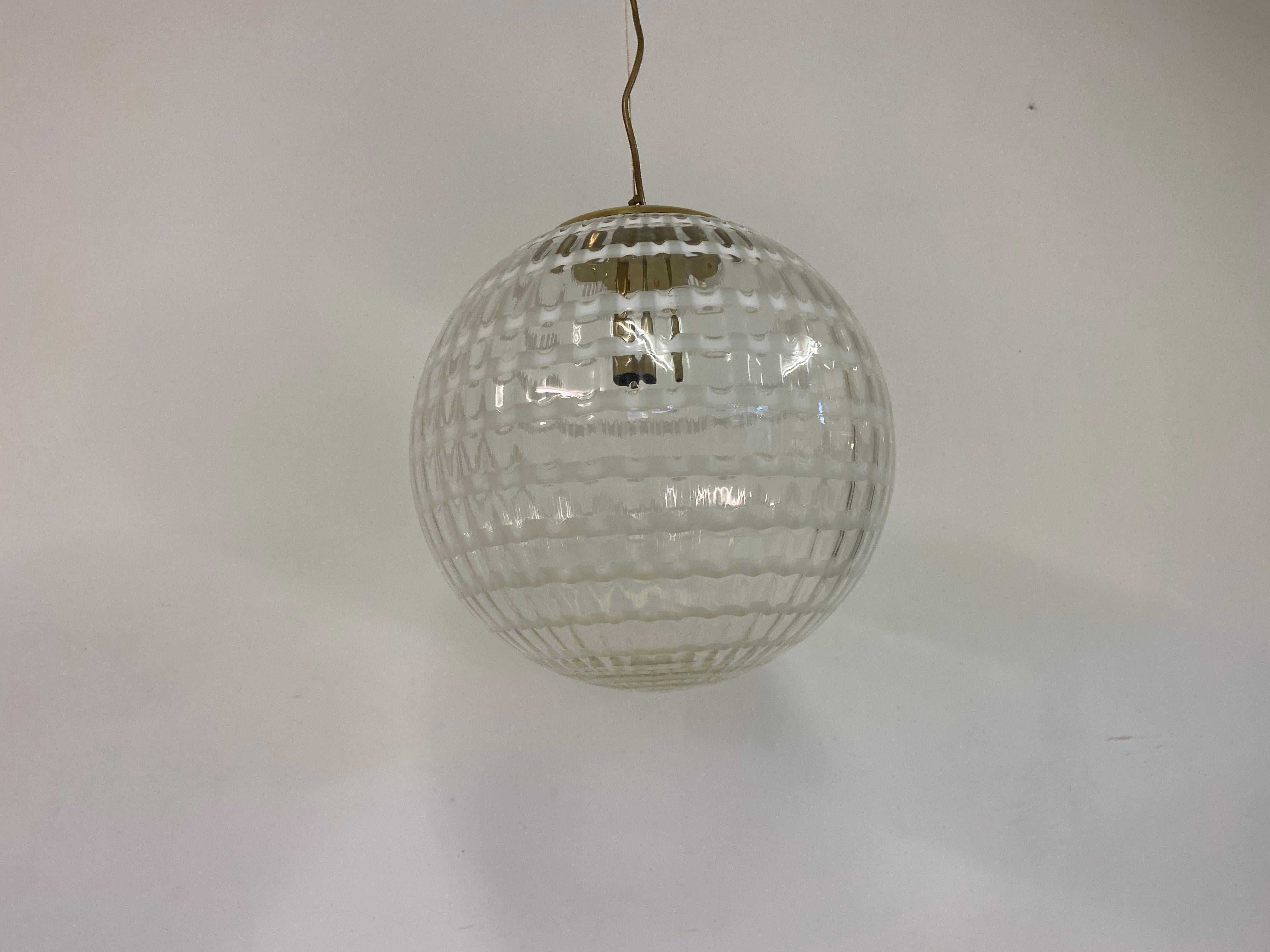 1970s Murano Glass Globe Pendant For Sale 2