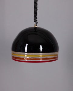 1970s Murano glass pendant lamp designed by R. Pamio and R. Toso for Leucos