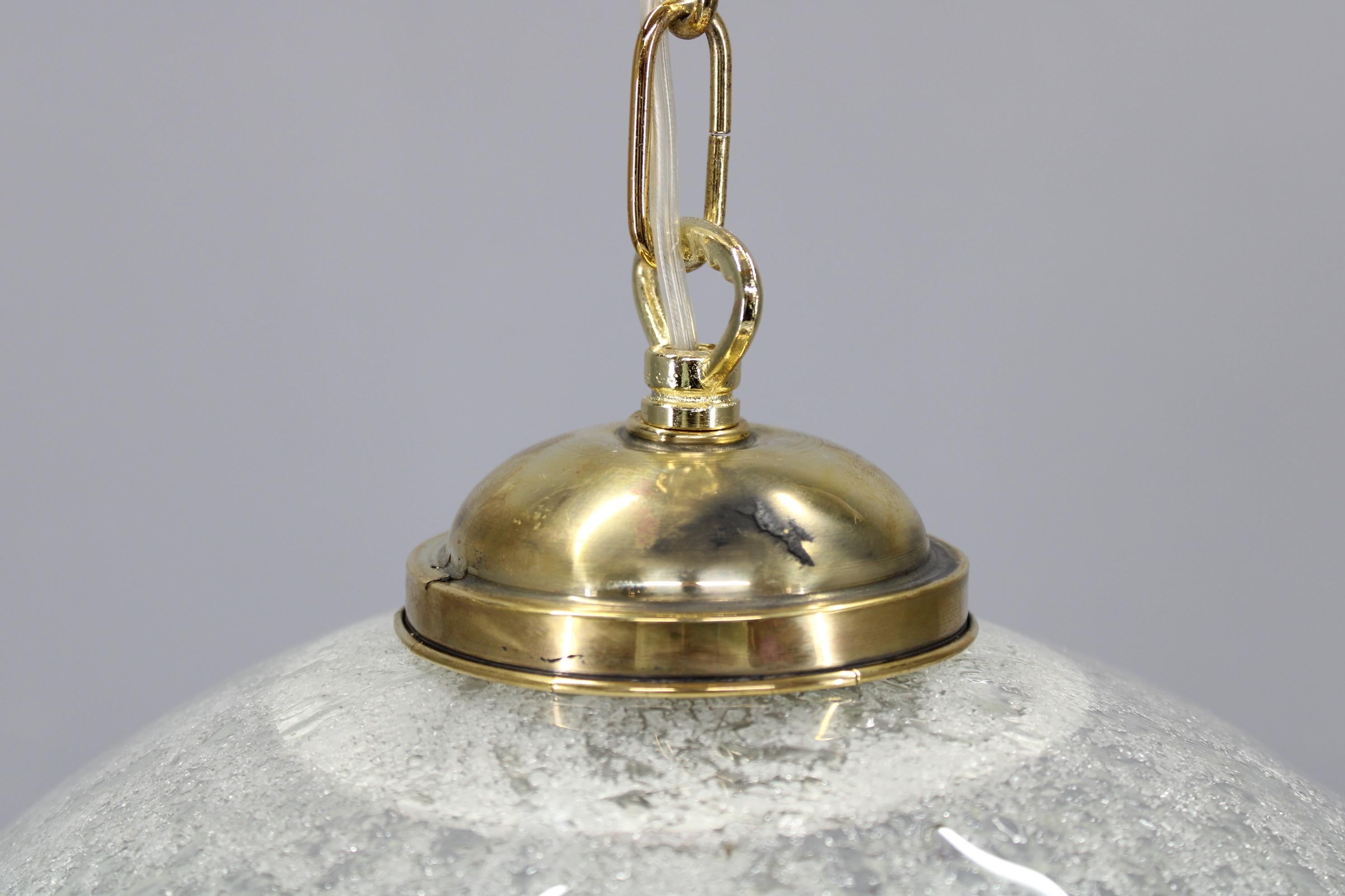 Czech 1970s Murano Glass Pendant Lamp For Sale