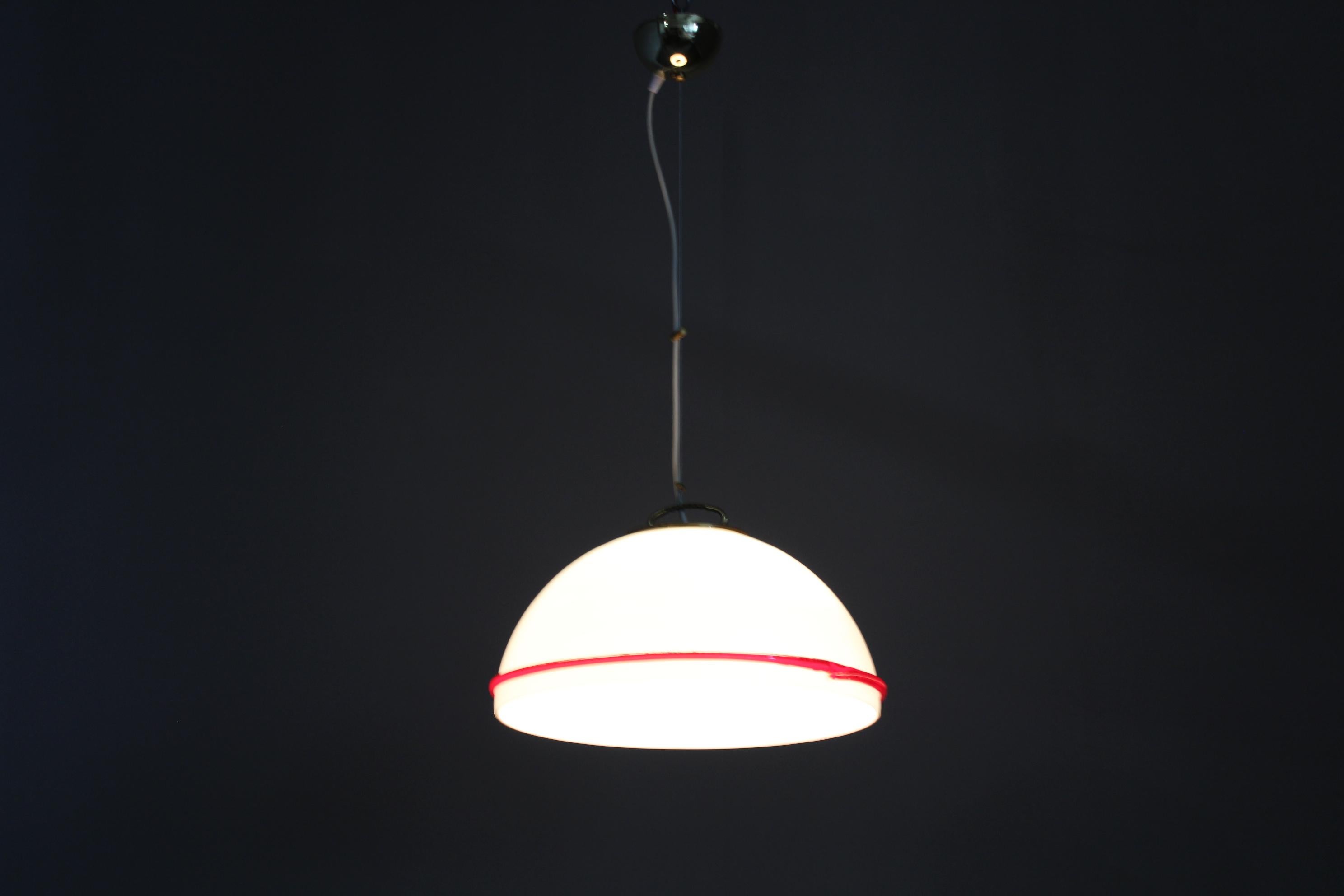 Lampada a sospensione in vetro di Murano degli anni '70 in vendita 1