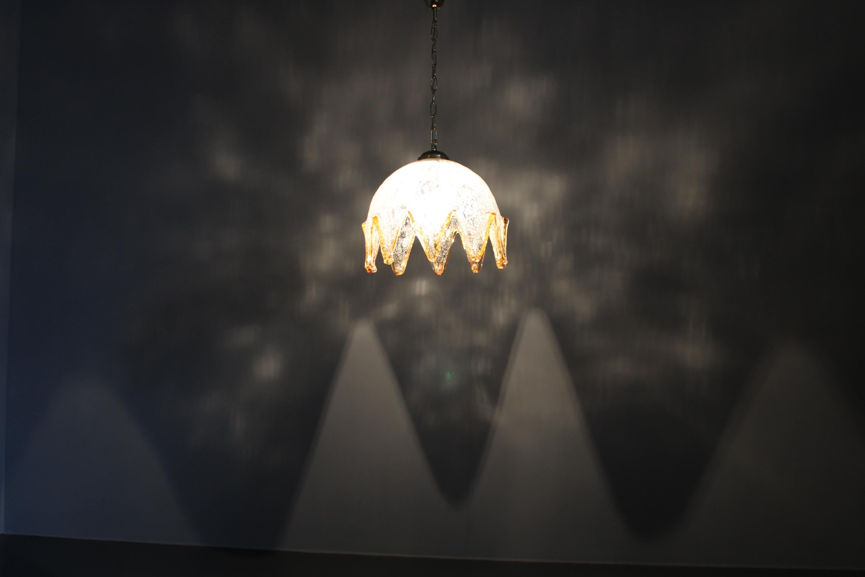 1970s Murano Glass Pendant Lamp For Sale 3