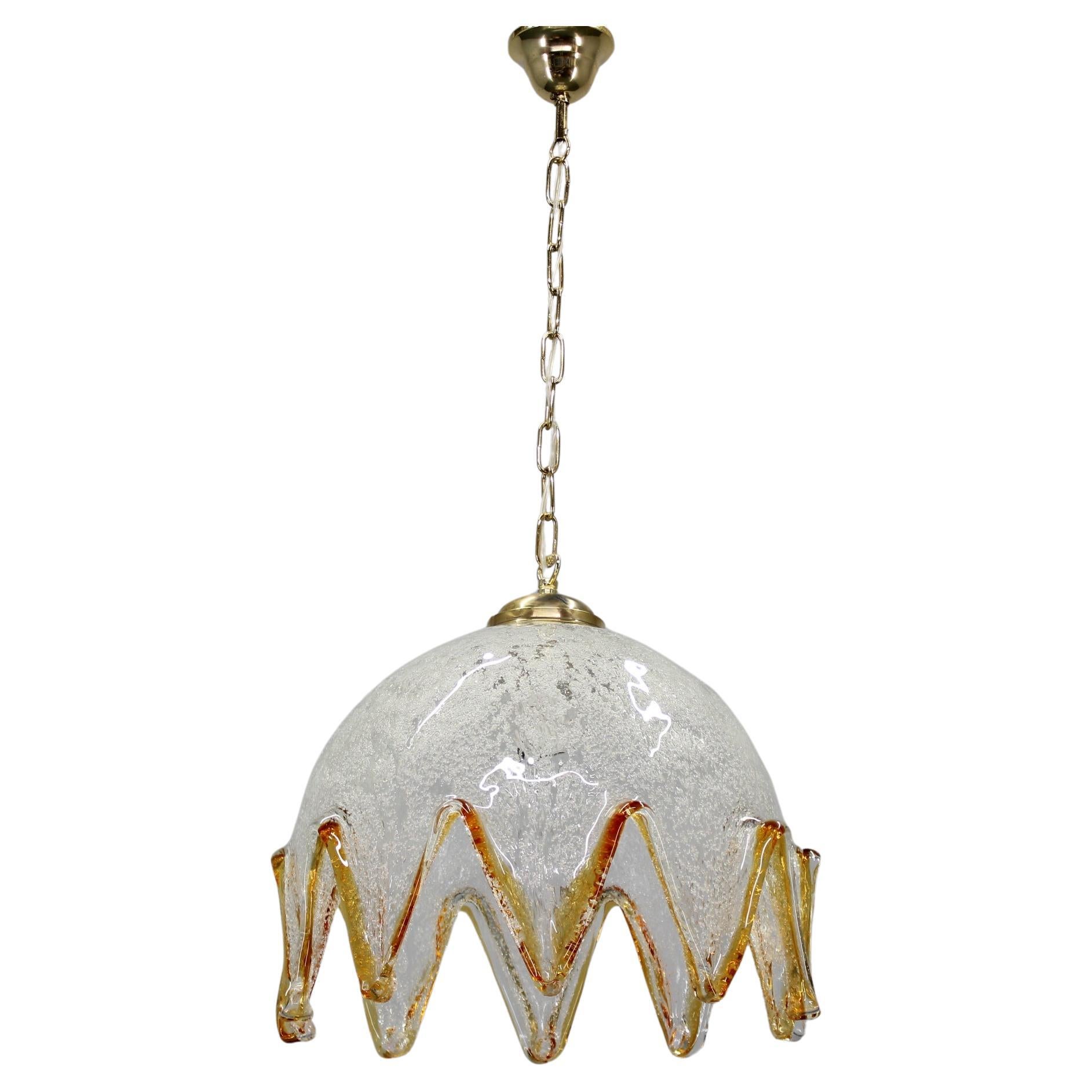 1970er Murano Glas Pendelleuchte