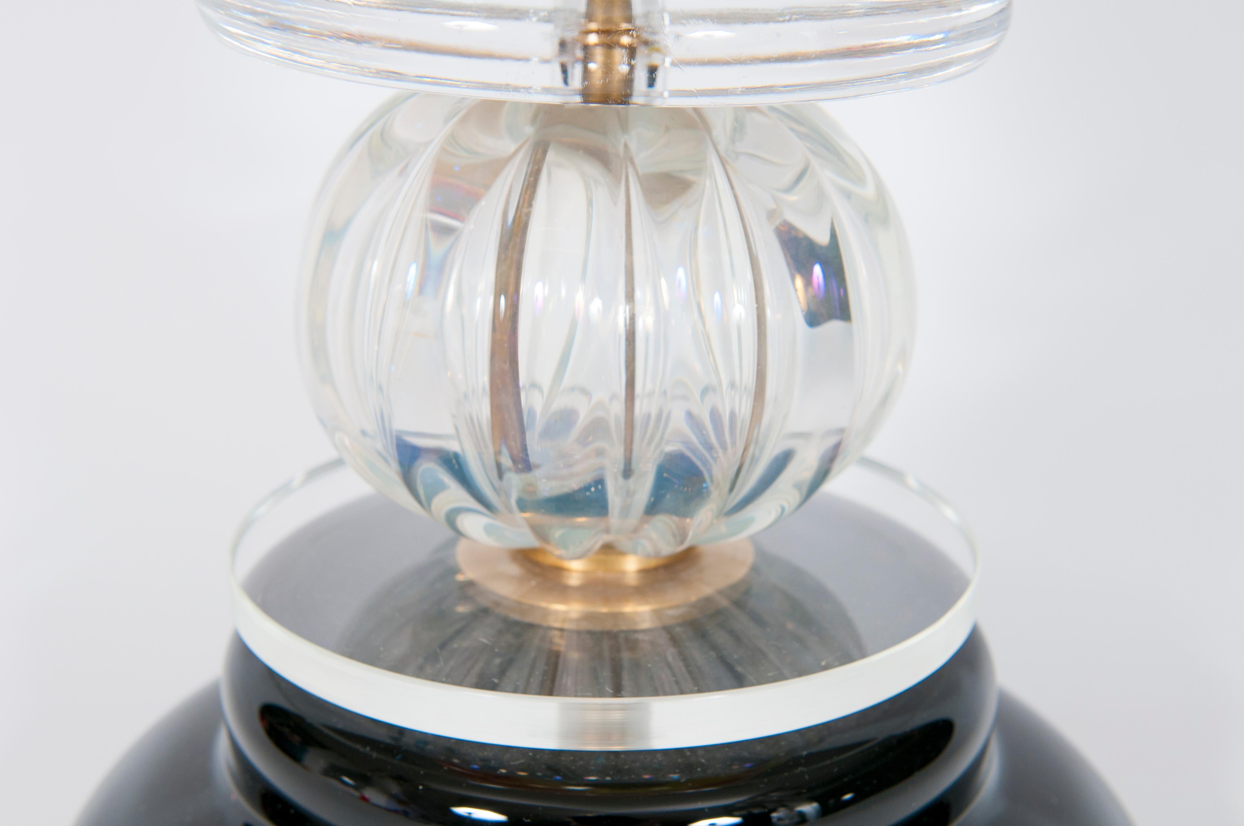Lampe de table en verre de Murano des années 1970 par Giovanni Dalla Fina en vente 2