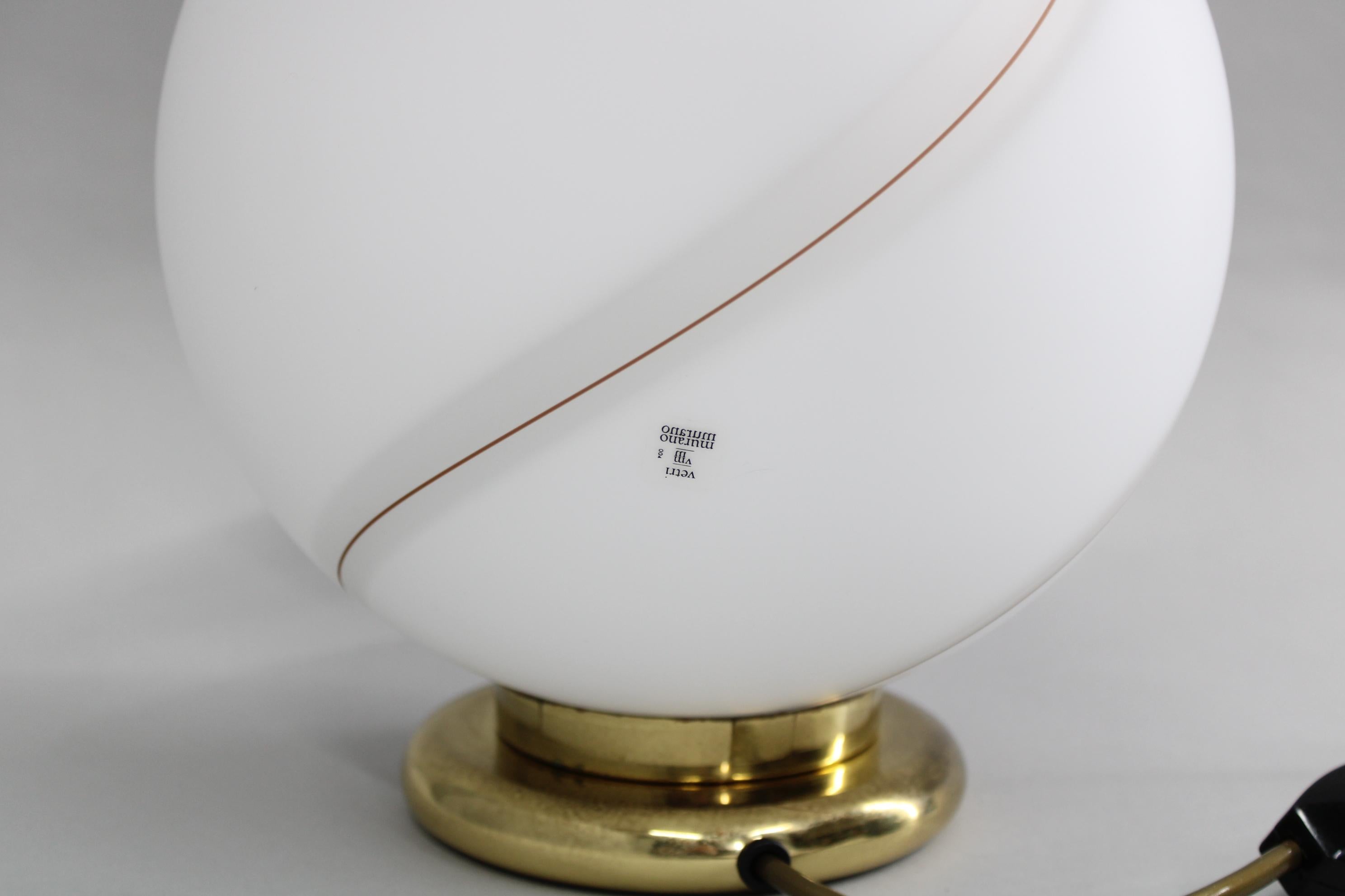 Lampada da tavolo in vetro di Murano degli anni '70, Italia in vendita 2