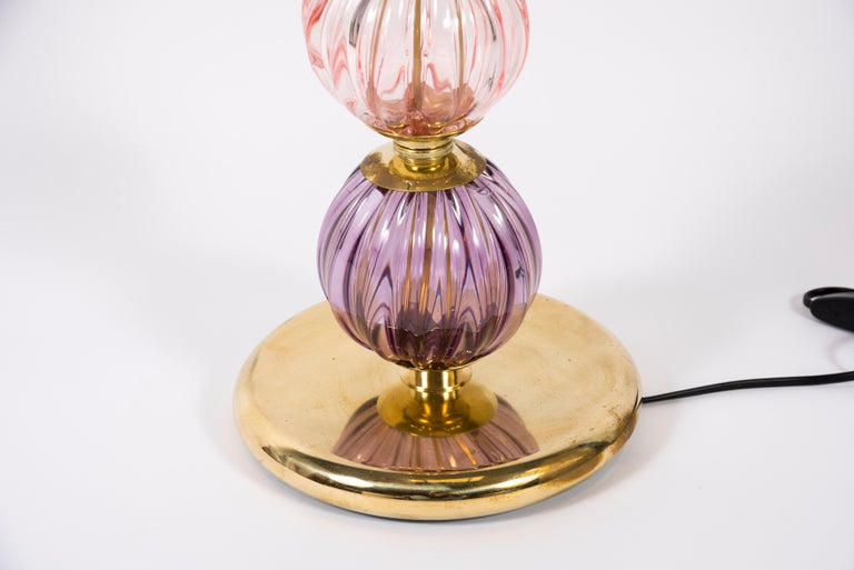 1970's Murano Glass Table Lamps In Excellent Condition In Bois-Colombes, FR