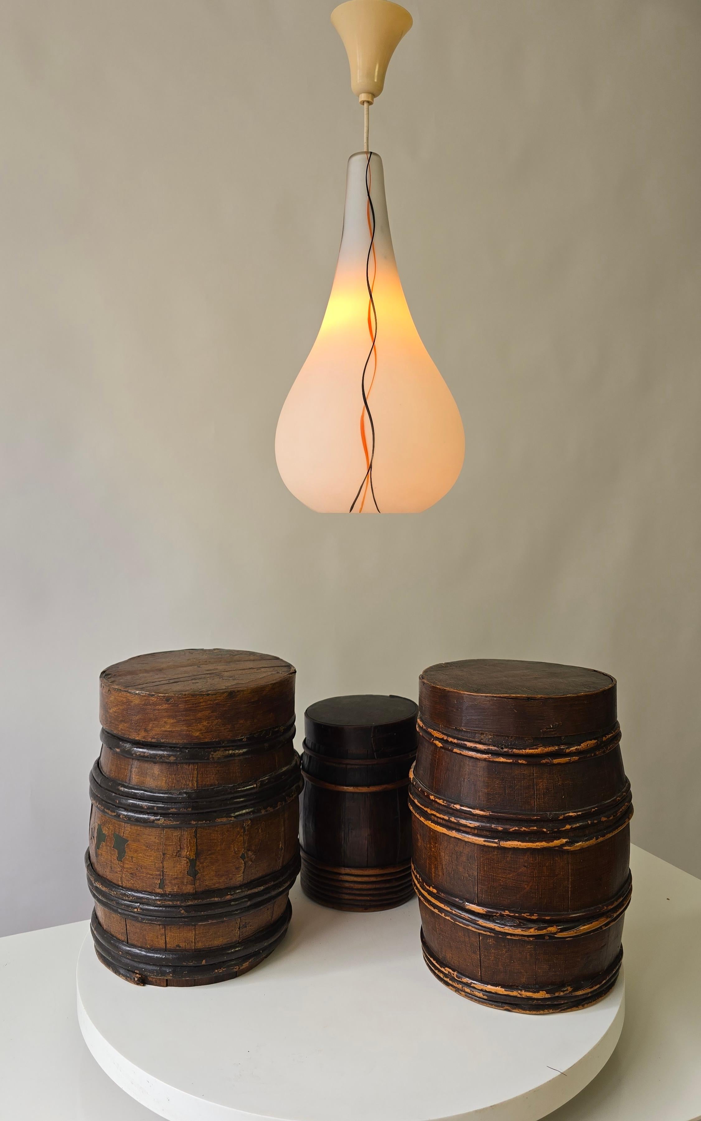 Italian 1970s Murano Glass Teardrop Pendant Light, Italy For Sale