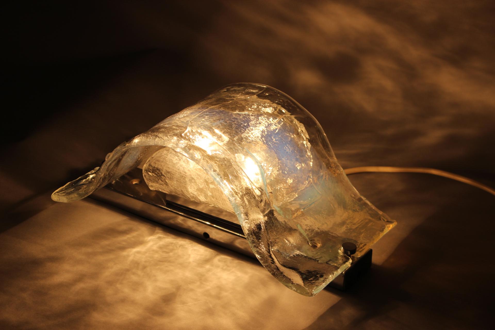 Wandlampe aus Muranoglas aus den 1970er Jahren, Italien im Angebot 4