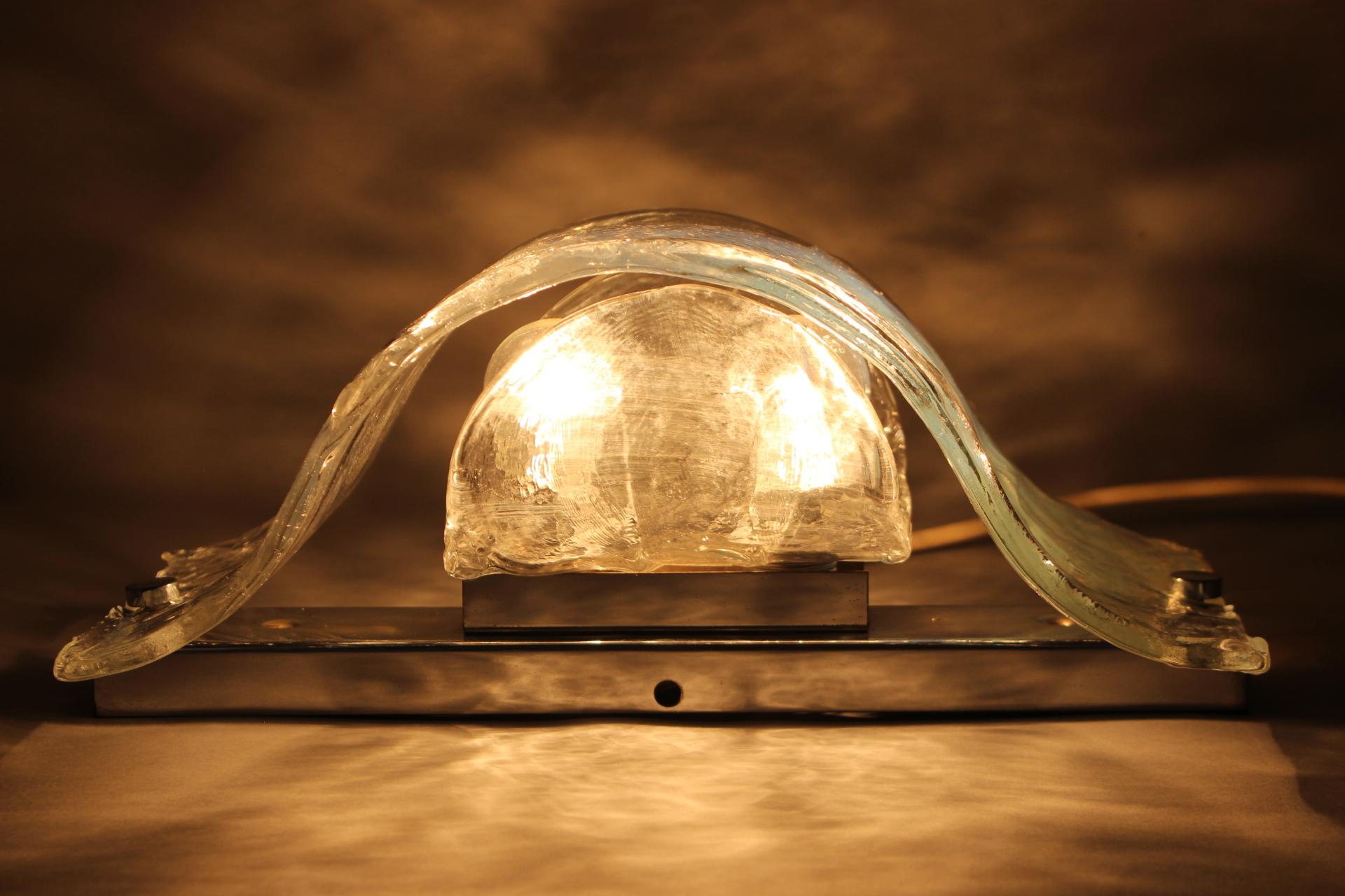 Wandlampe aus Muranoglas aus den 1970er Jahren, Italien im Angebot 5