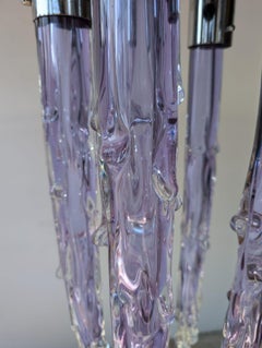 1970s Murano iridescent glass Ceiling Chandelier