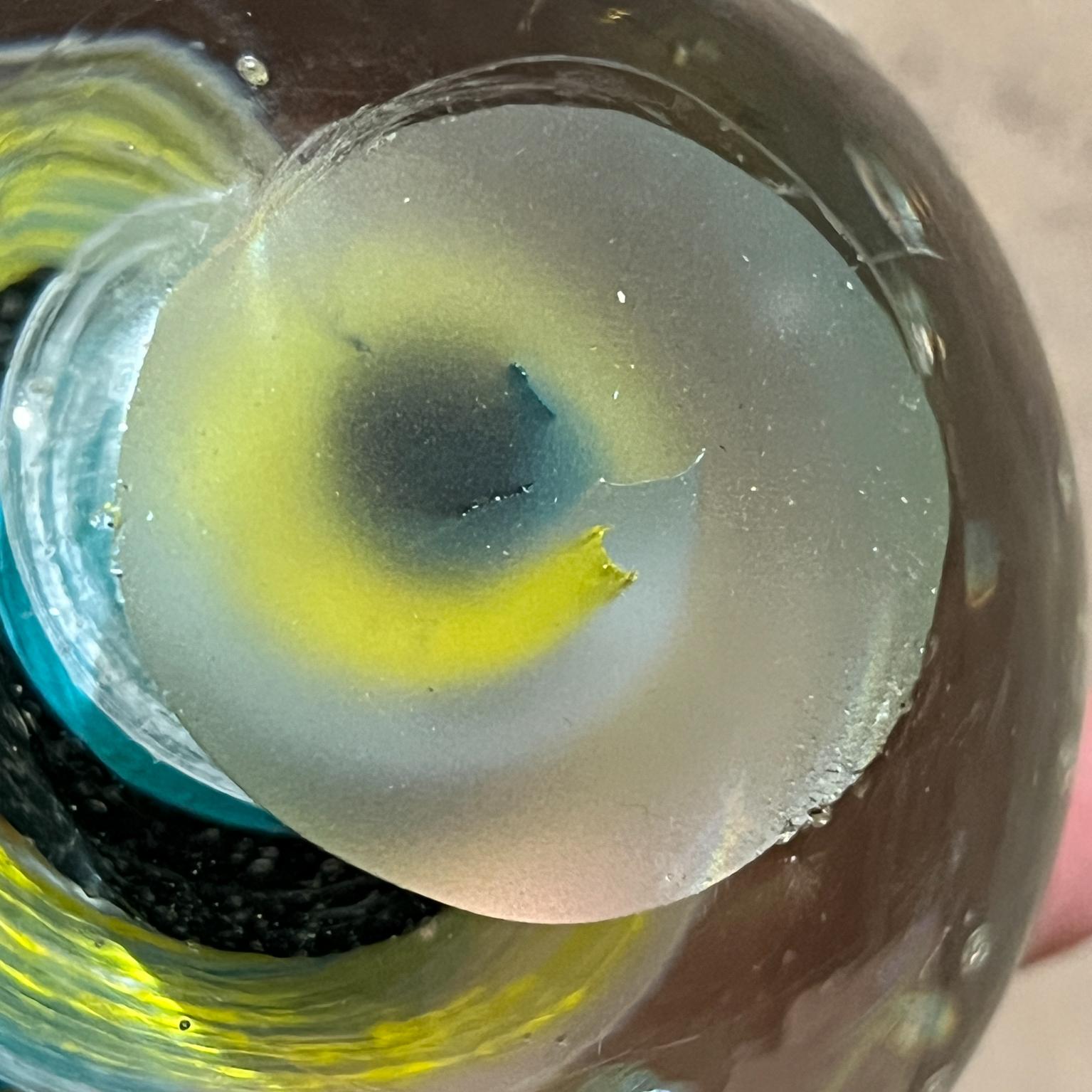 Verre d'art Presse-papier en verre d'art italien de Murano des années 1970 en vente