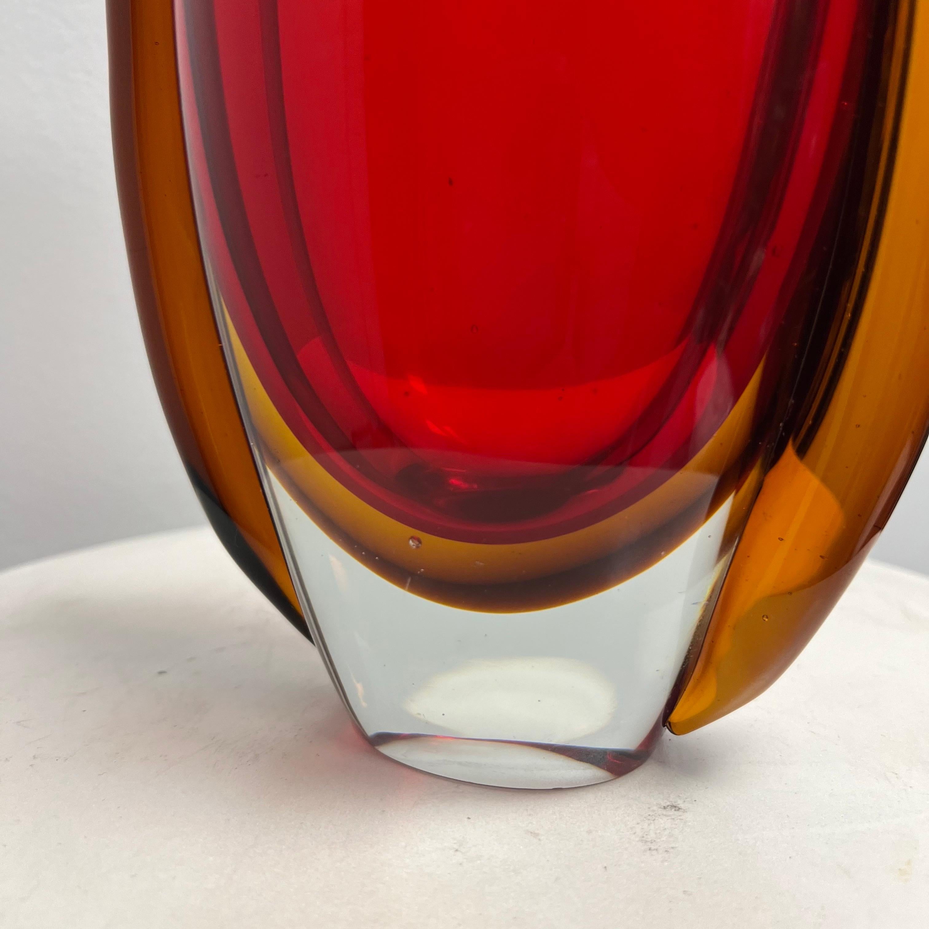 Vetro di Murano Vaso Sommerso di Murano del 1970 in vendita