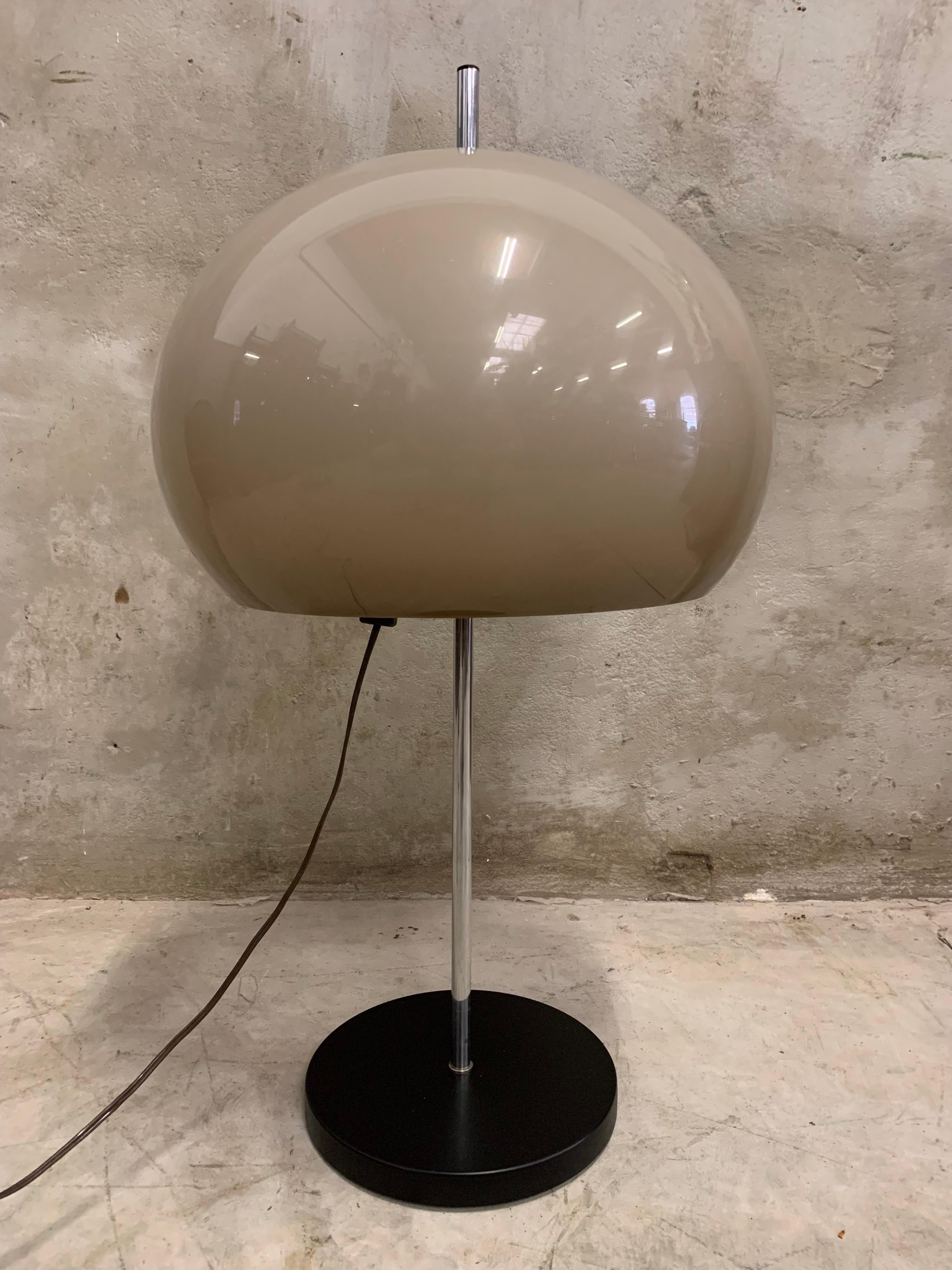 1970s Mushroom Lamp, Design Lamp, Dijkstra Holland, Midcentury 1