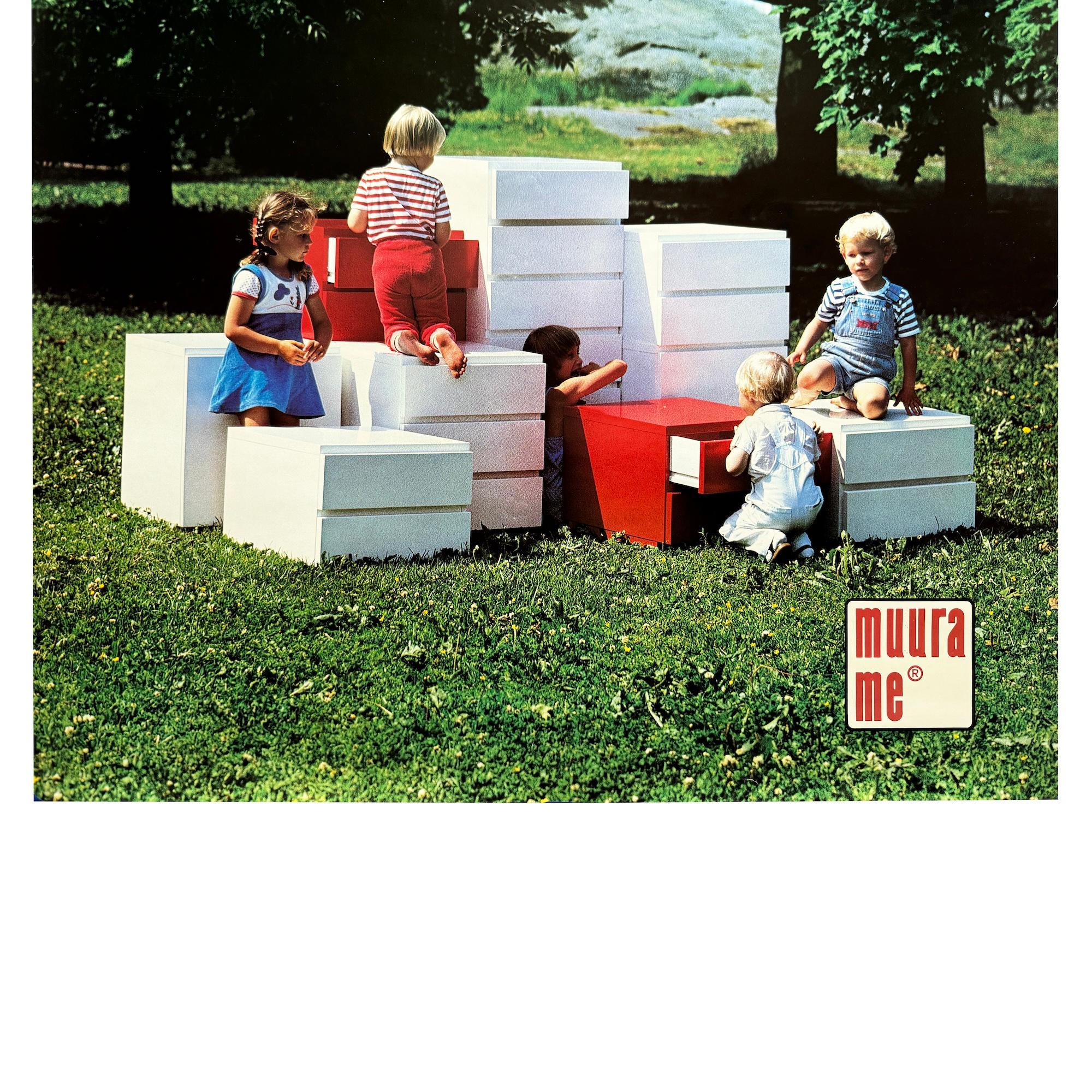 Scandinave moderne Affiche promotionnelle Muurame Furniture des années 1970 en vente