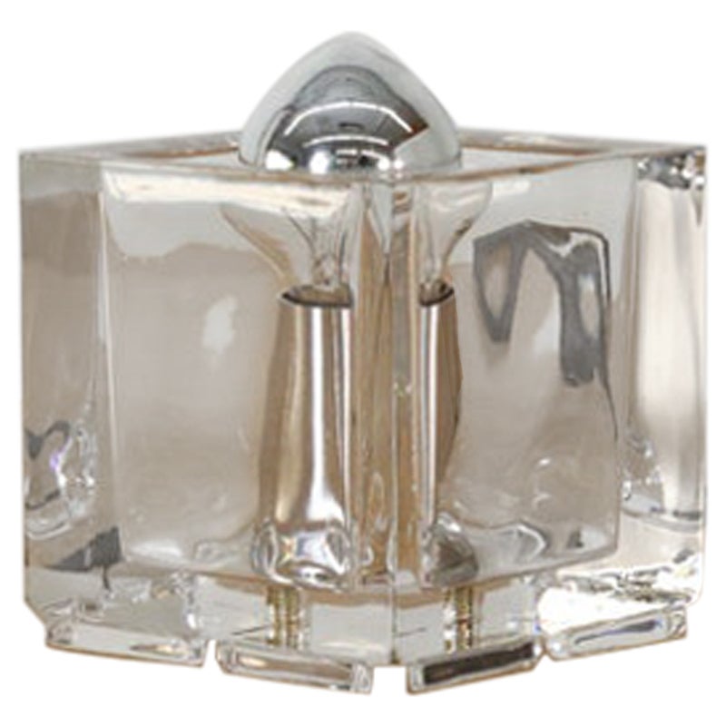 1970s Nachtmann Leuchten Glass Cube Table Light