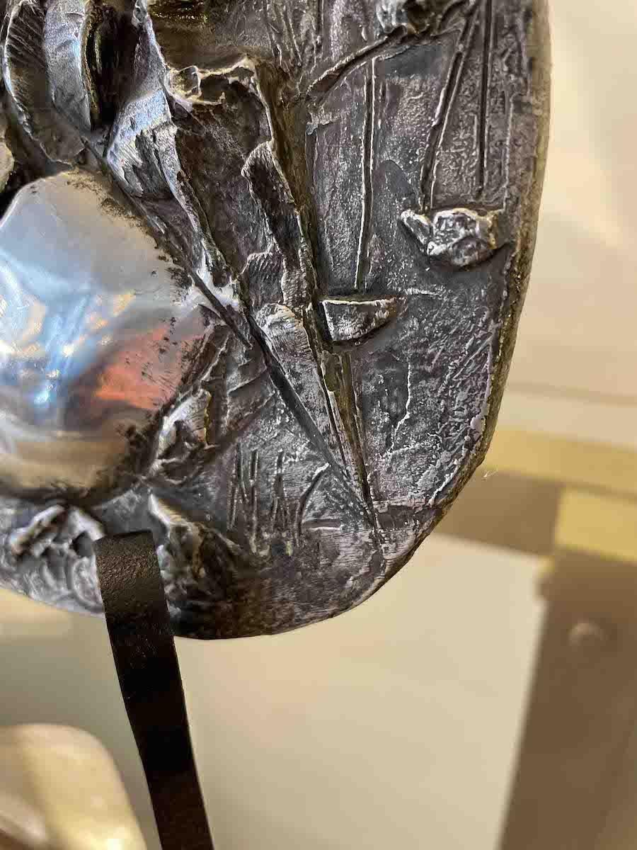Italiano Piatto in metallo placcato argento Nag Arnoldi, anni '70, dimensioni 25 x H. 24 cm in vendita
