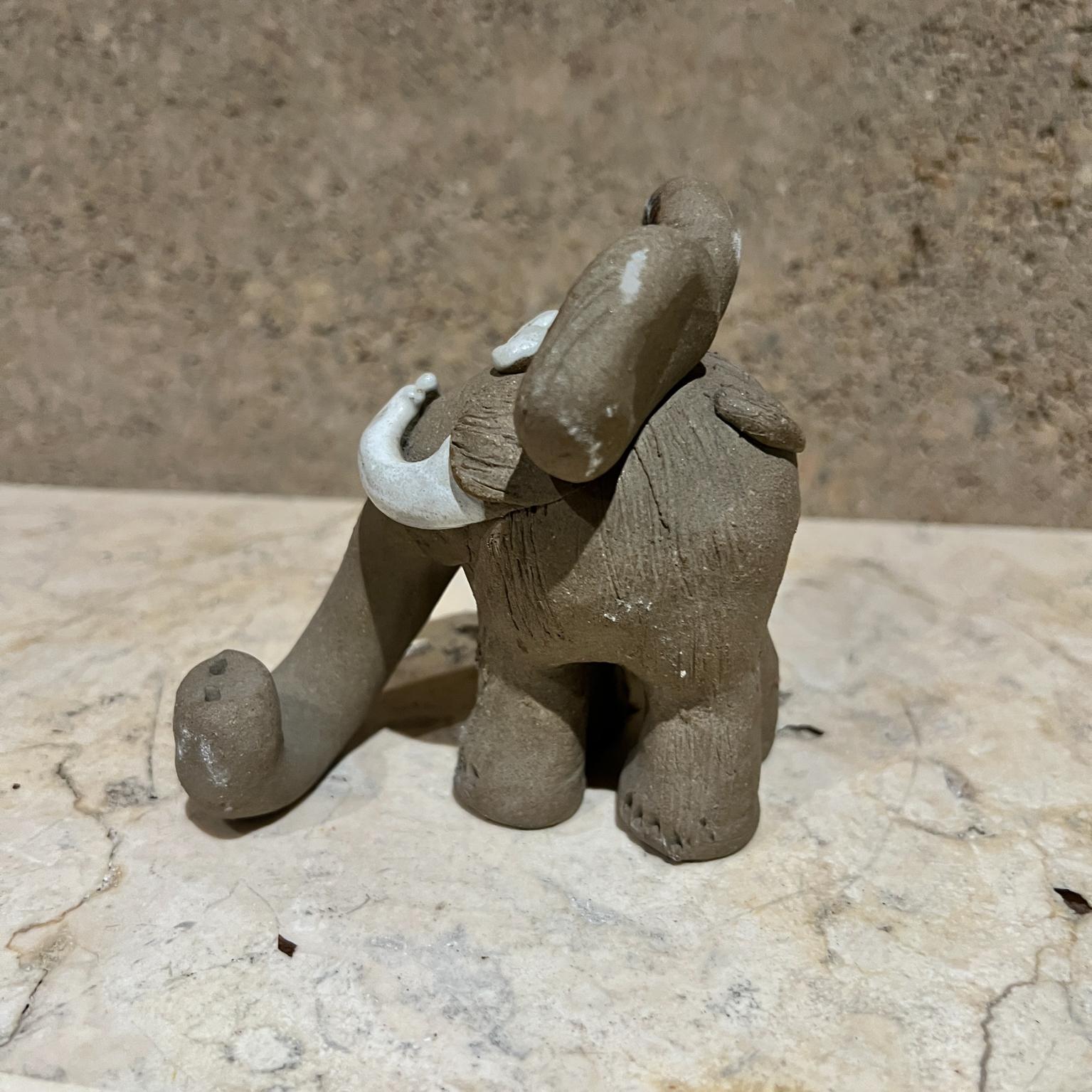 1970s Nancy Ecklund Elephant Figure Art Pottery 5