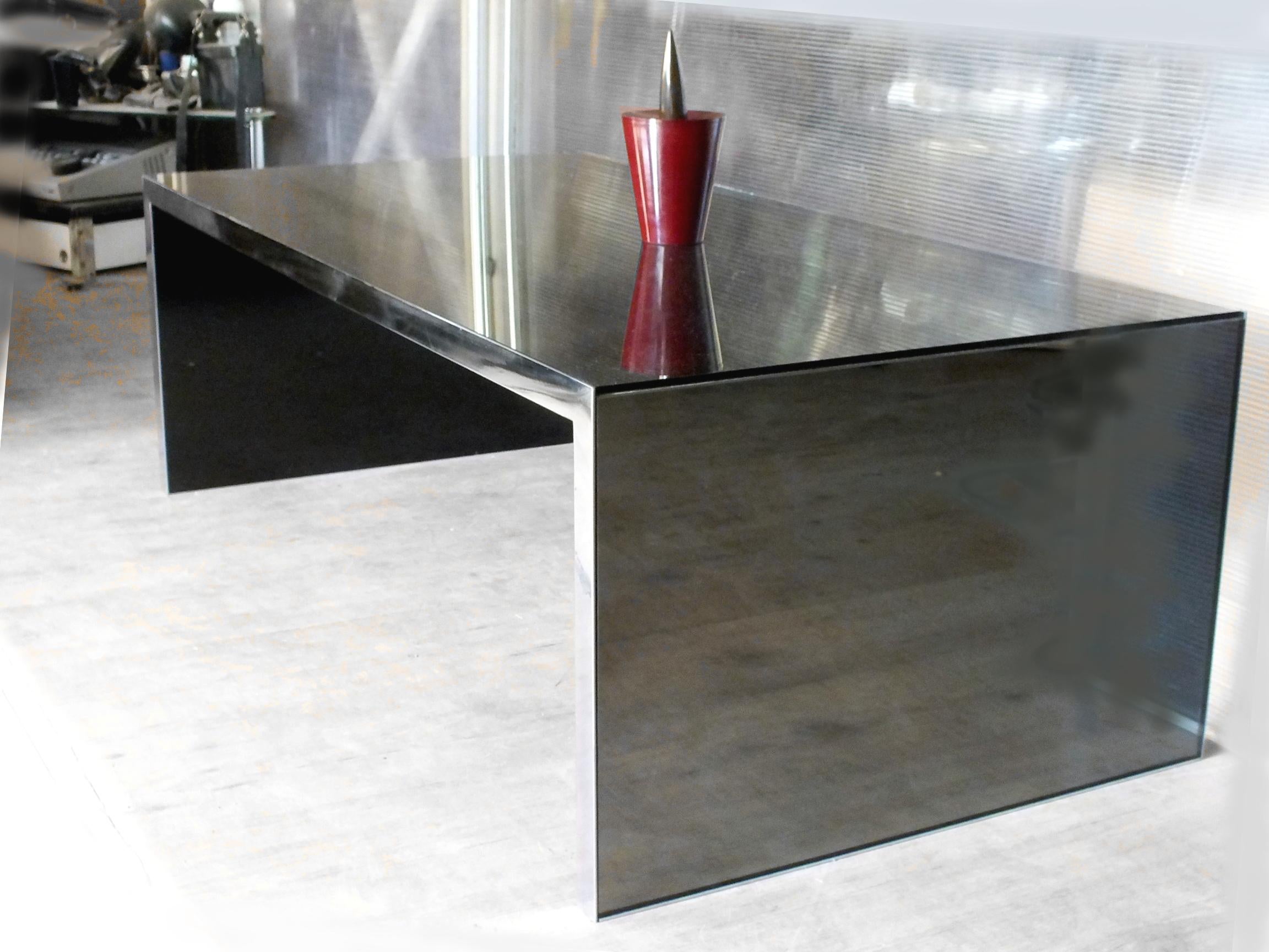 Nanda Vigo design in years '70 low mirror table 