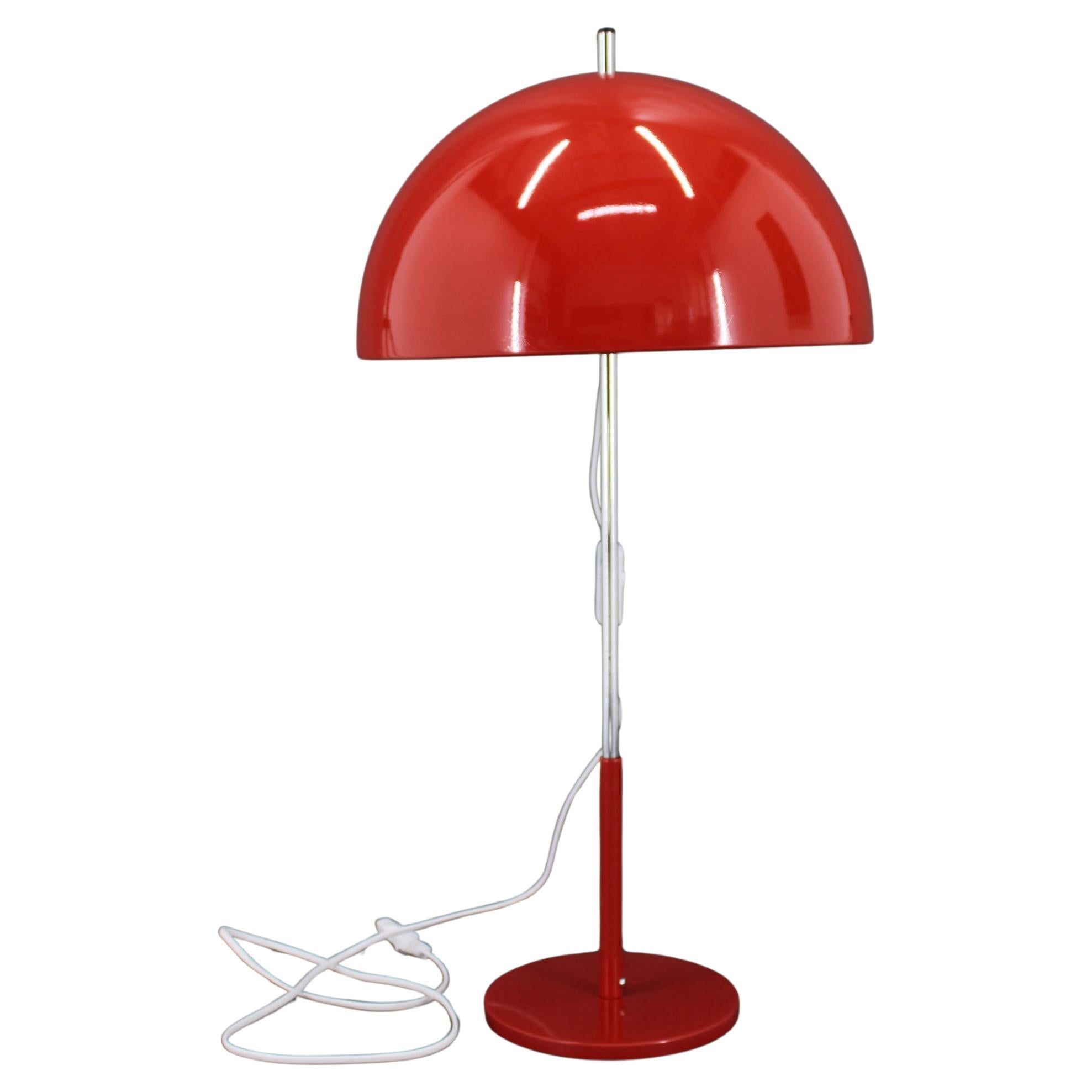 1970er Napako "Mushroom" Verstellbare Tischlampe, restauriert